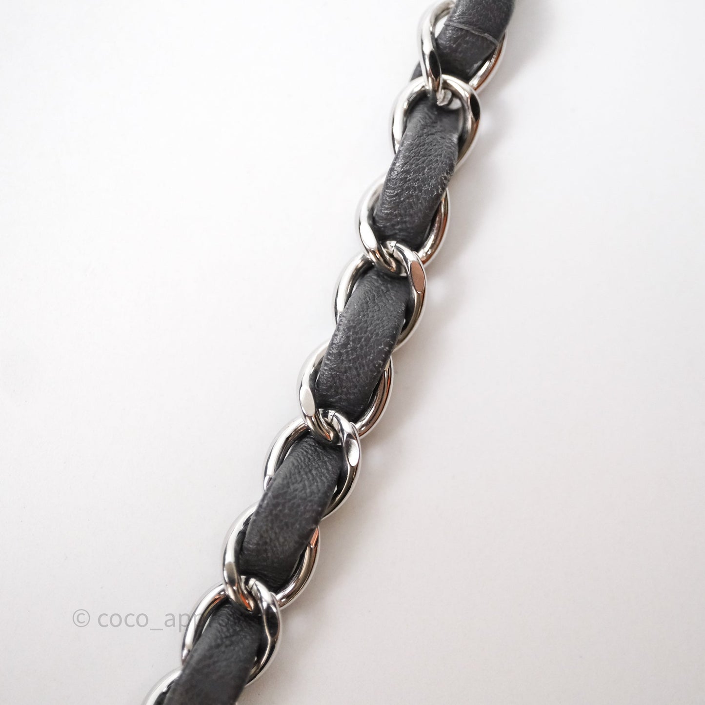 Chanel Quilted Mini Rectangular Dark Grey Lambskin Silver Hardware