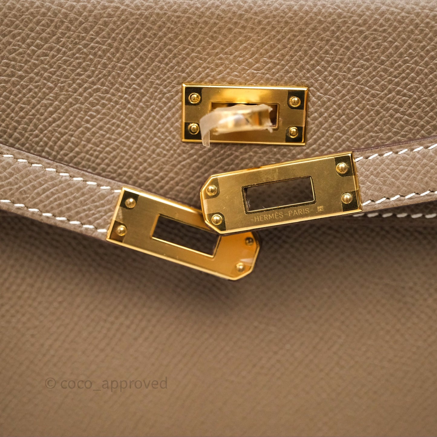 Hermès Kelly 25 Sellier Etoupe 18 Epsom Gold Hardware