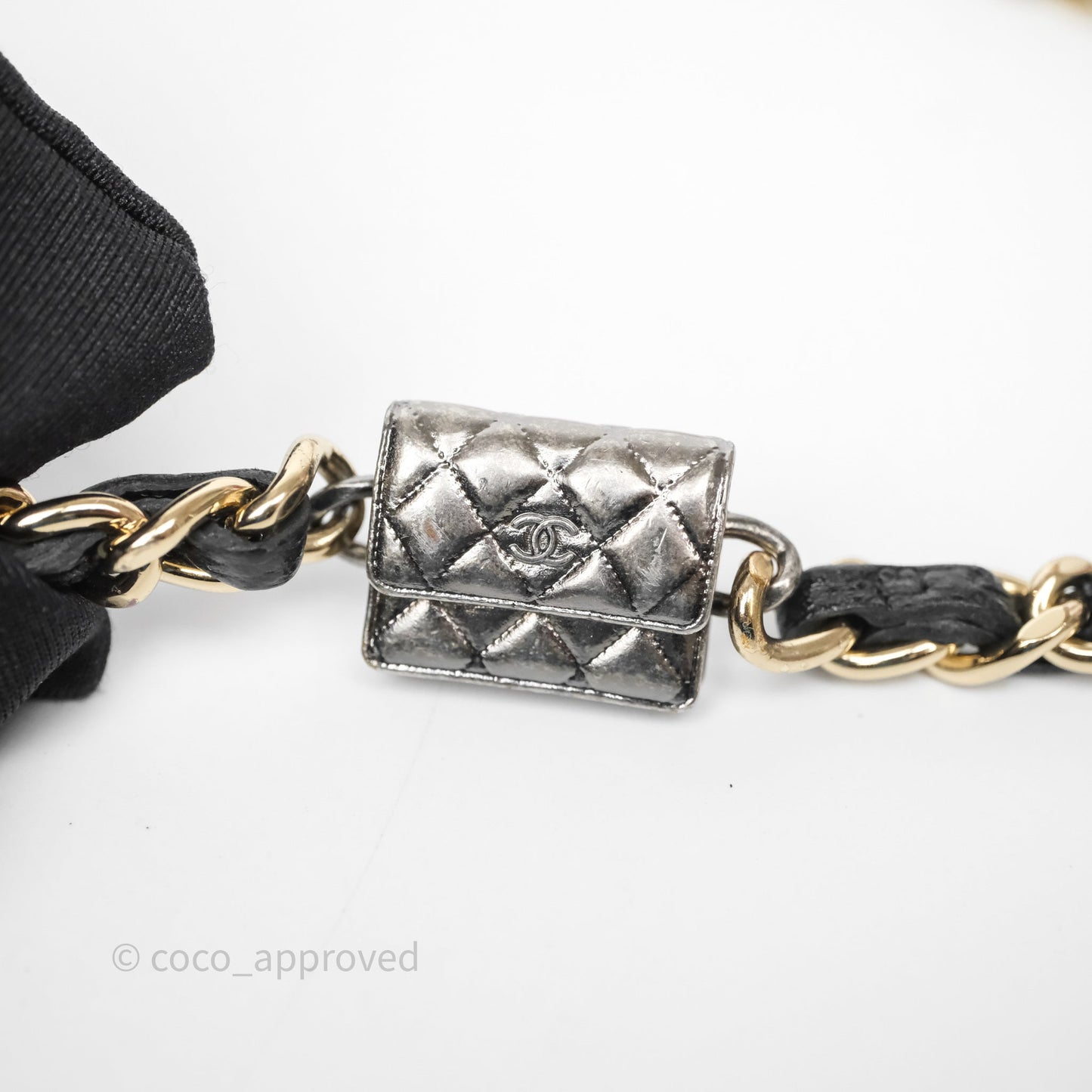 Chanel Quilted WOC with Charms Black Caviar Gold Hardware