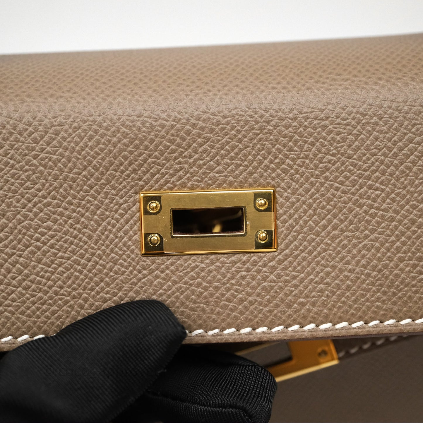 Hermès Kelly 25 Sellier Etoupe 18 Epsom Gold Hardware