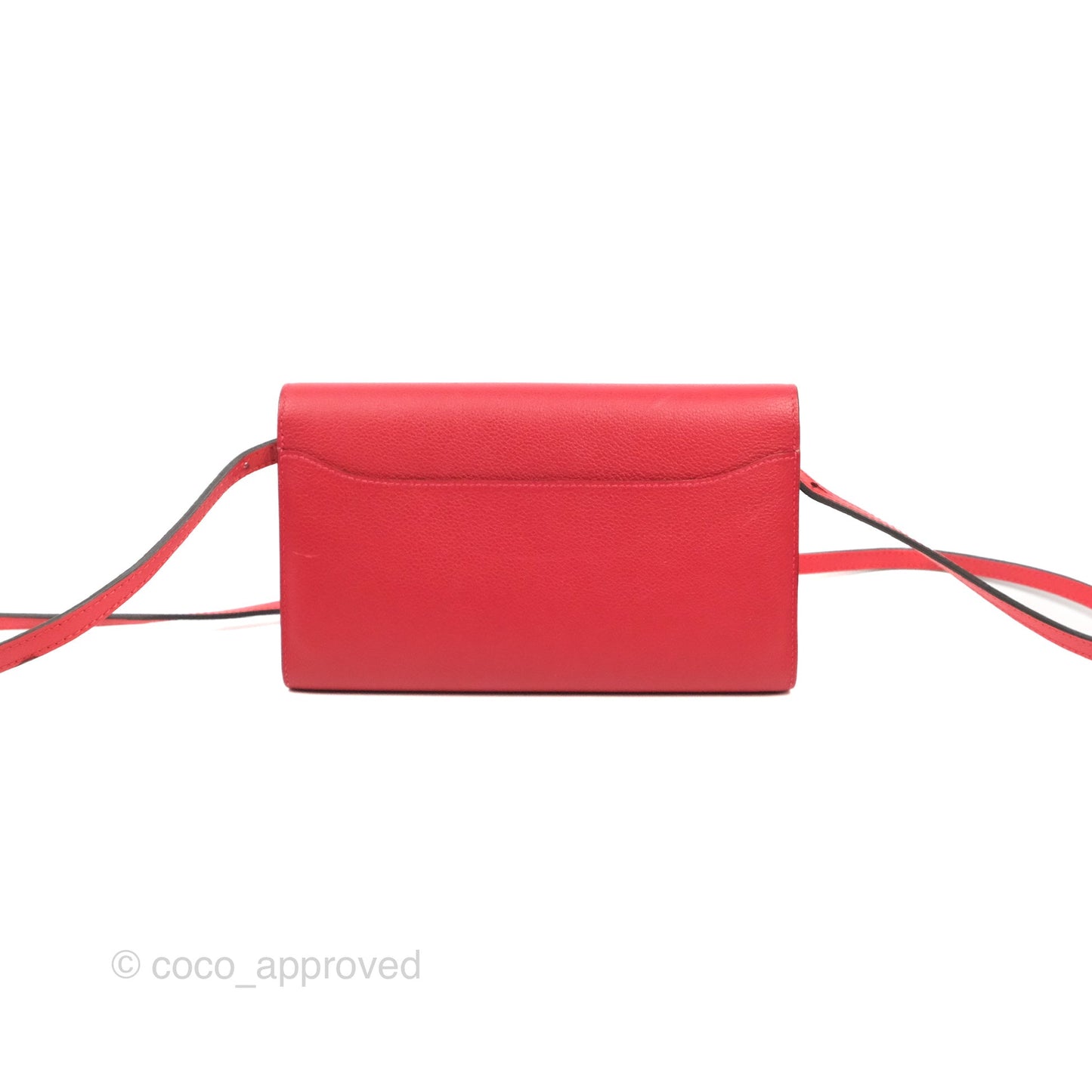 Hermès Constance Long Wallet Rouge Casaque Evercolour Gold Hardware