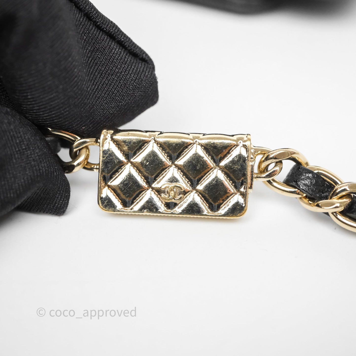 Chanel Quilted WOC with Charms Black Caviar Gold Hardware