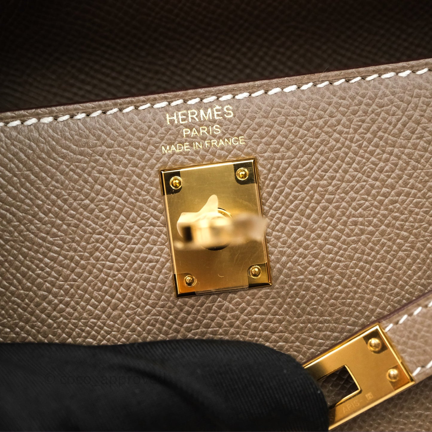 Hermès Kelly 25 Sellier Etoupe 18 Epsom Gold Hardware
