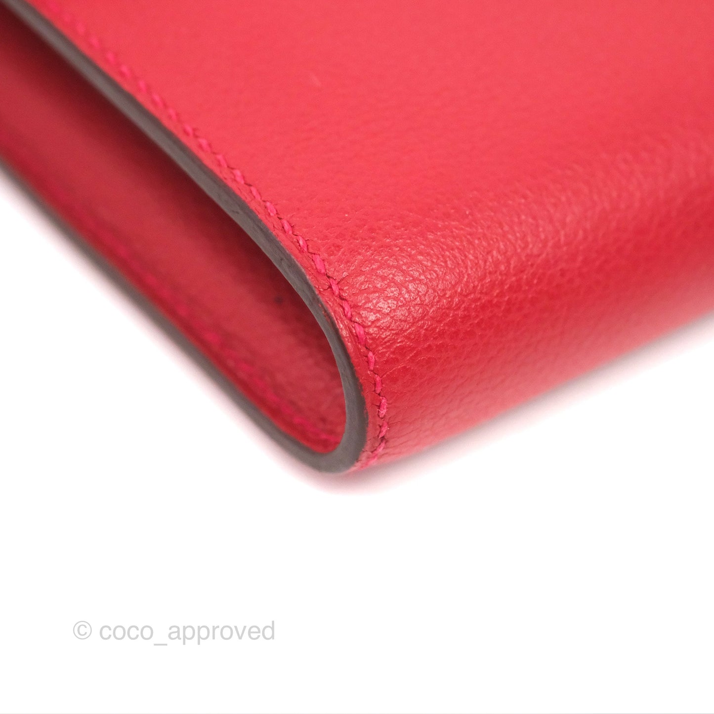 Hermès Constance Long Wallet Rouge Casaque Evercolour Gold Hardware