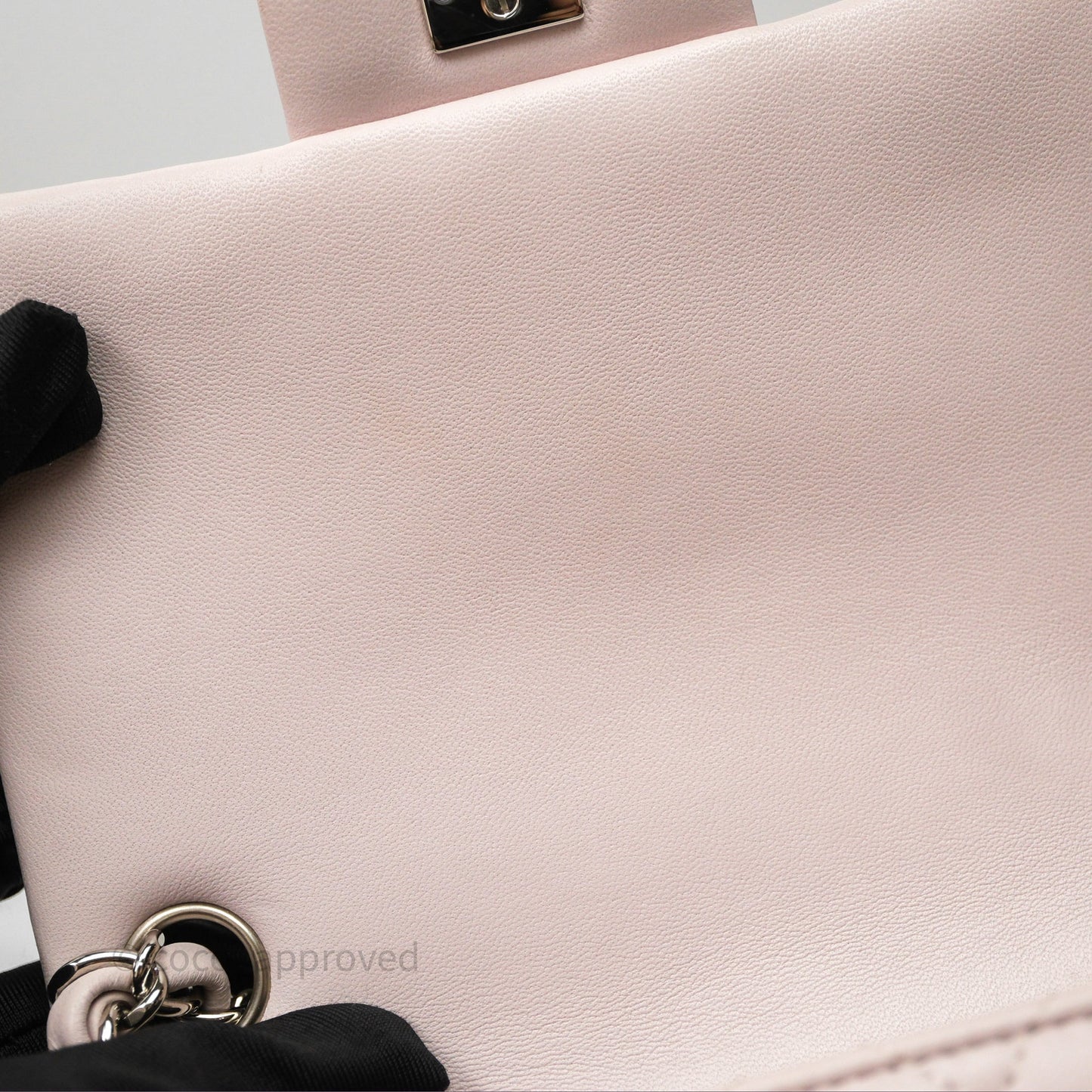 Chanel Mini Square Flap Quilted Lilac Lambskin Silver Hardware