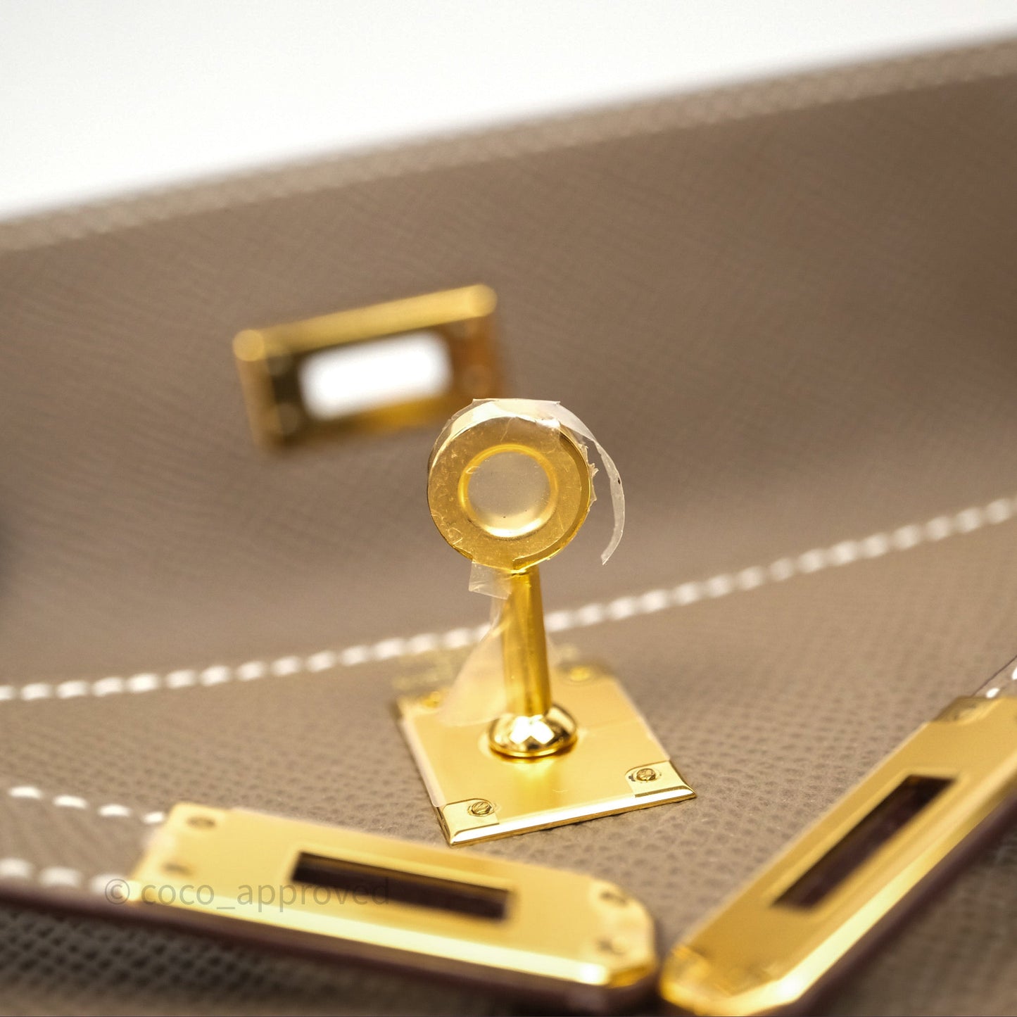 Hermès Kelly 25 Sellier Etoupe 18 Epsom Gold Hardware