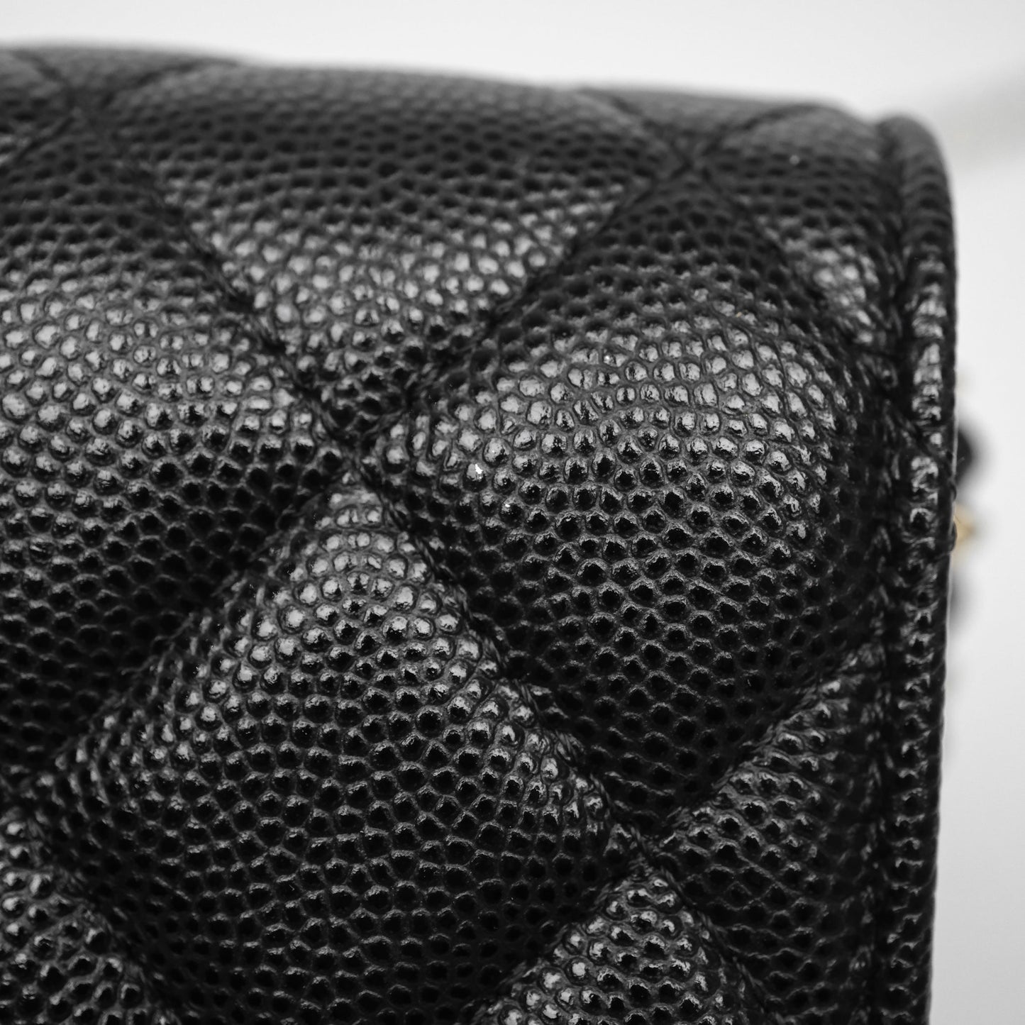 Chanel Quilted WOC with Charms Black Caviar Gold Hardware