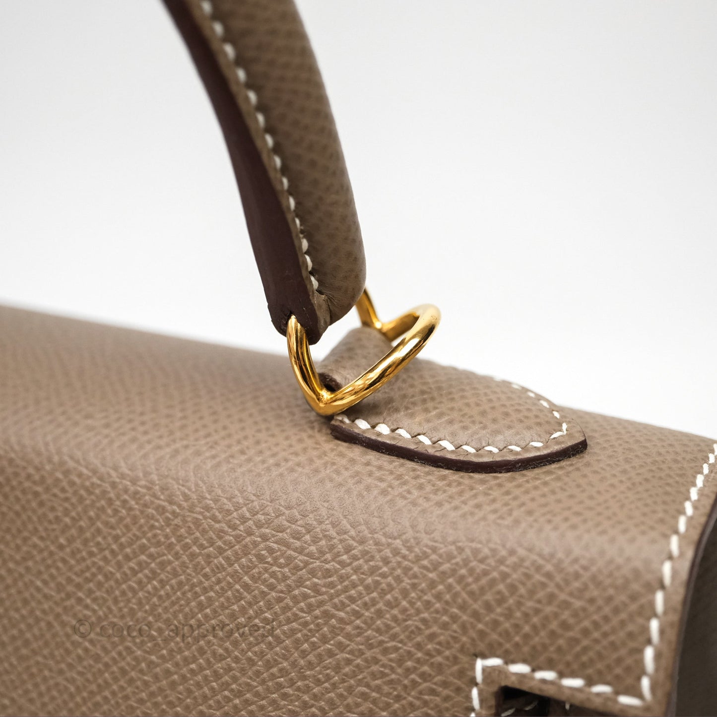 Hermès Kelly 25 Sellier Etoupe 18 Epsom Gold Hardware