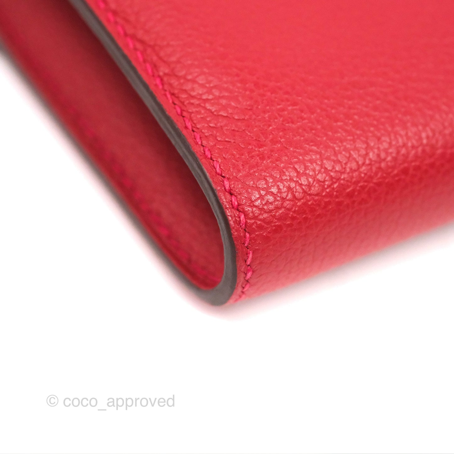 Hermès Constance Long Wallet Rouge Casaque Evercolour Gold Hardware