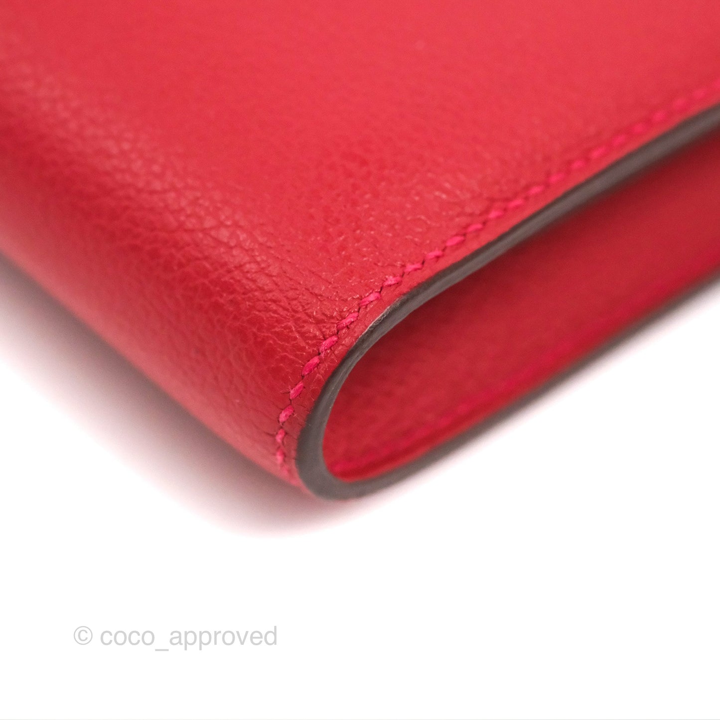 Hermès Constance Long Wallet Rouge Casaque Evercolour Gold Hardware