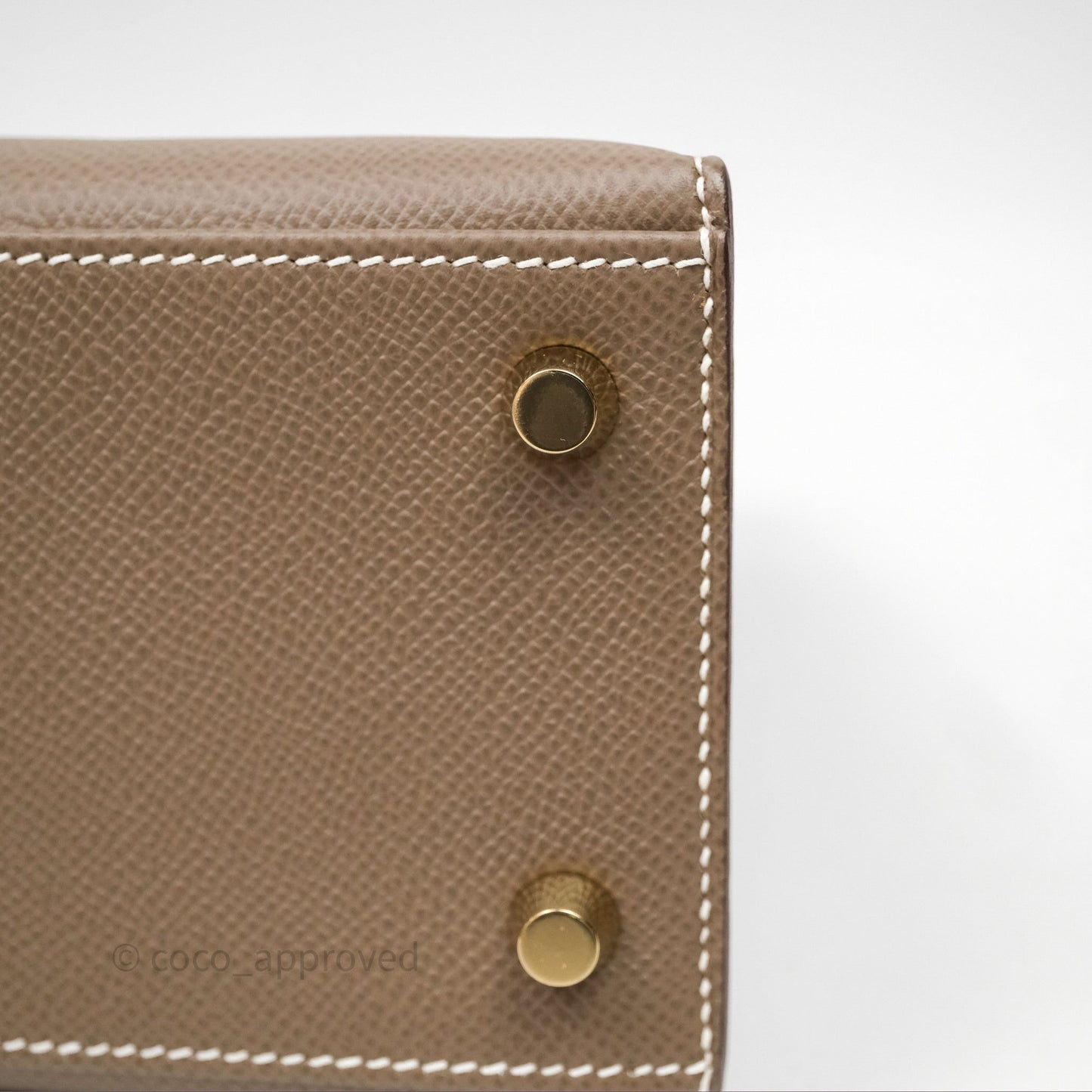 Hermès Kelly 25 Sellier Etoupe 18 Epsom Gold Hardware