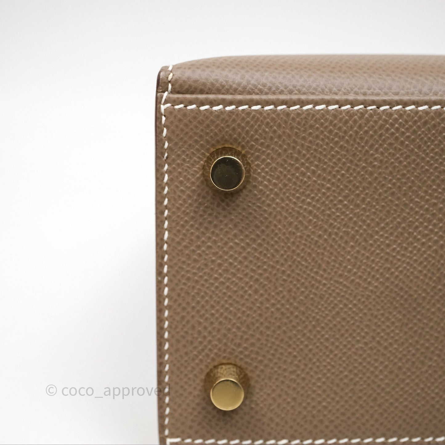 Hermès Kelly 25 Sellier Etoupe 18 Epsom Gold Hardware