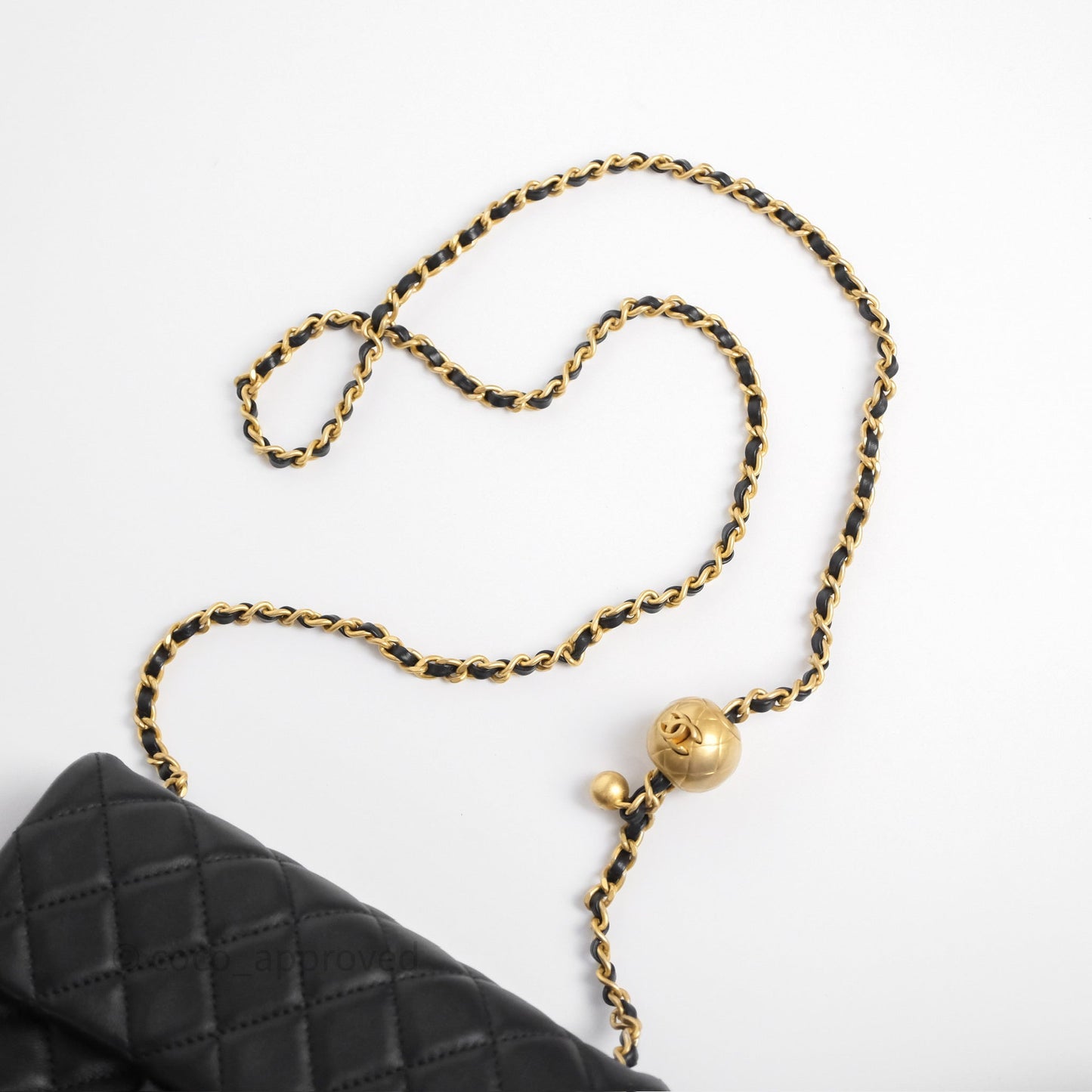 Chanel Mini Rectangular Pearl Crush Quilted Black Lambskin Aged Gold Hardware