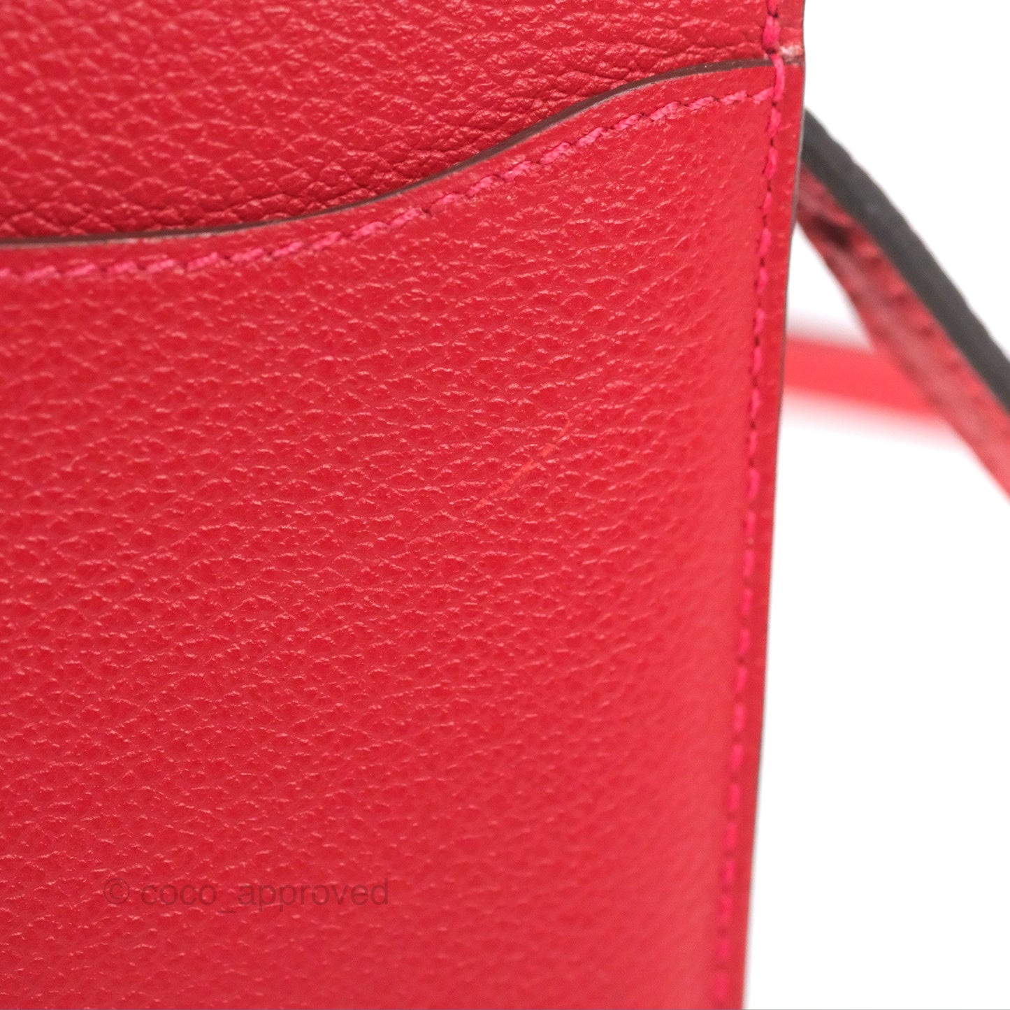 Hermès Constance Long Wallet Rouge Casaque Evercolour Gold Hardware