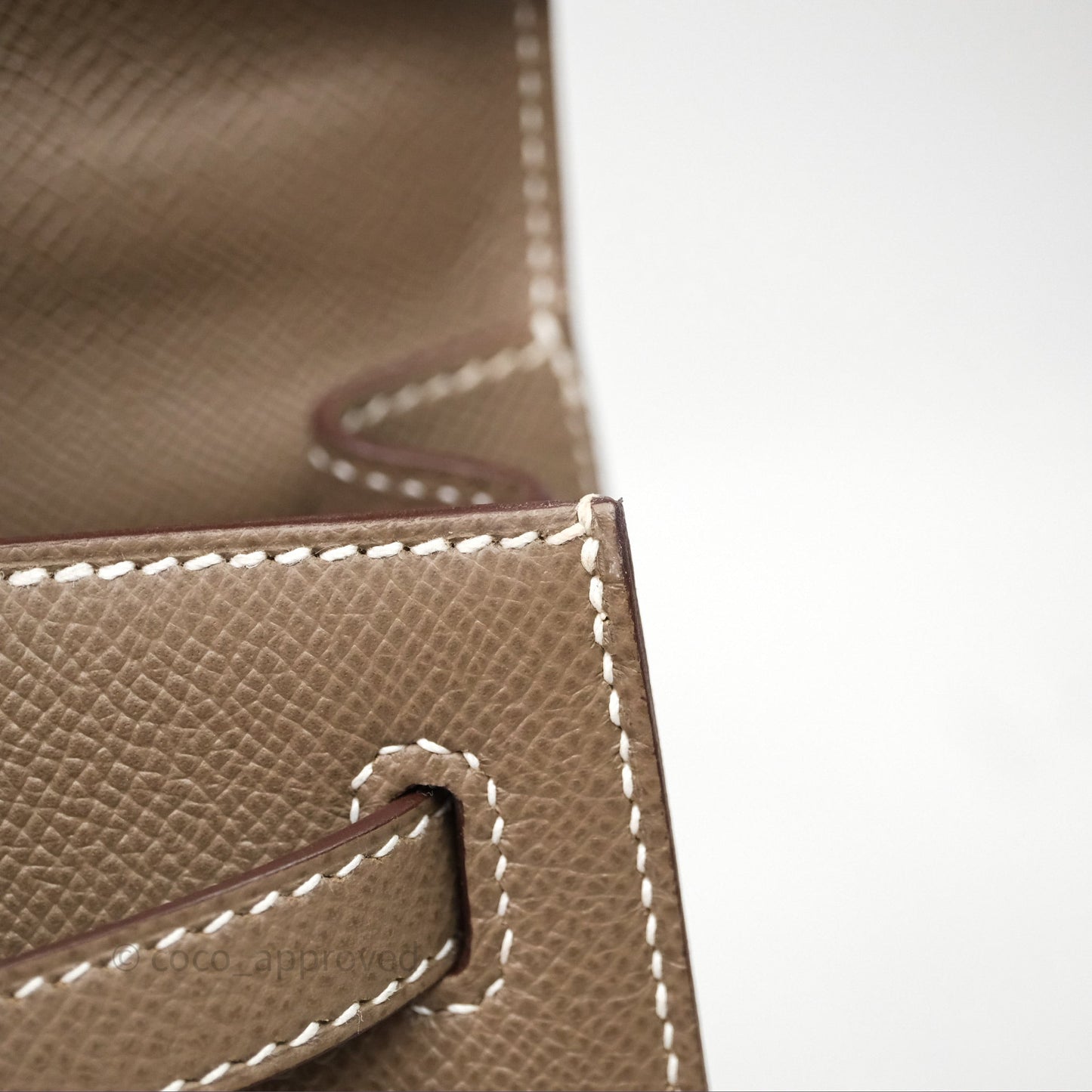 Hermès Kelly 25 Sellier Etoupe 18 Epsom Gold Hardware
