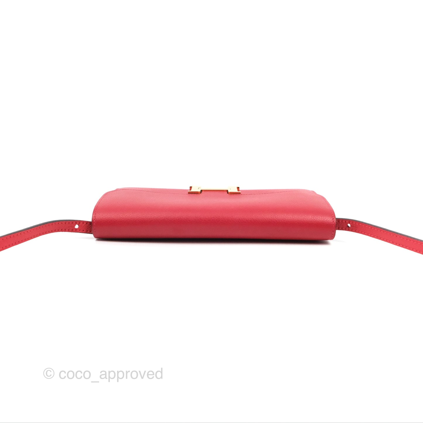 Hermès Constance Long Wallet Rouge Casaque Evercolour Gold Hardware