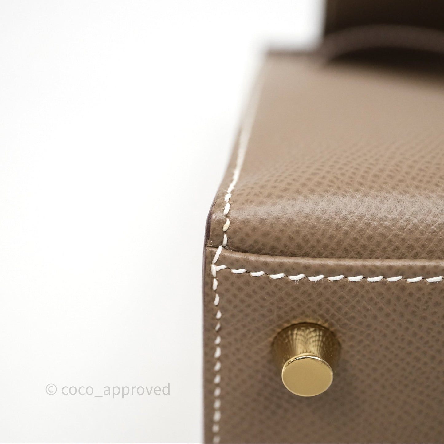 Hermès Kelly 25 Sellier Etoupe 18 Epsom Gold Hardware