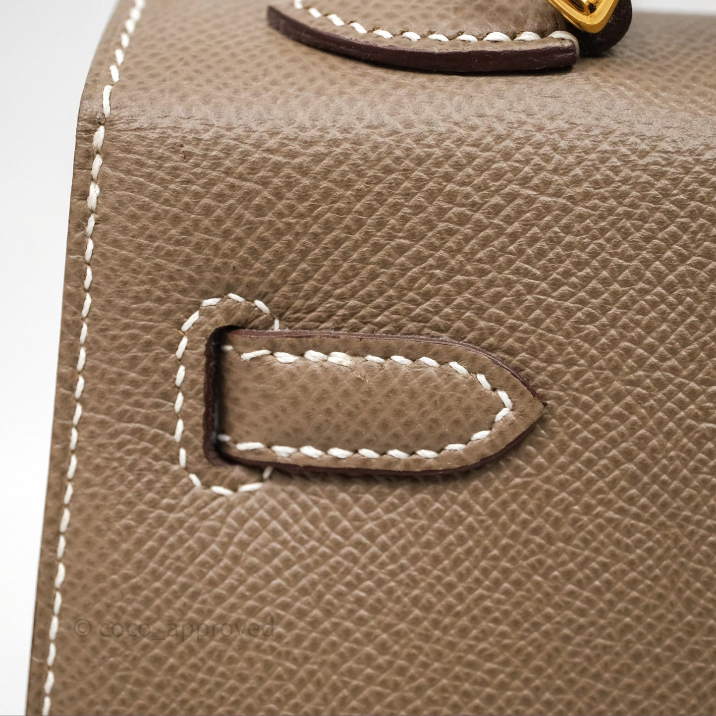 Hermès Kelly 25 Sellier Etoupe 18 Epsom Gold Hardware