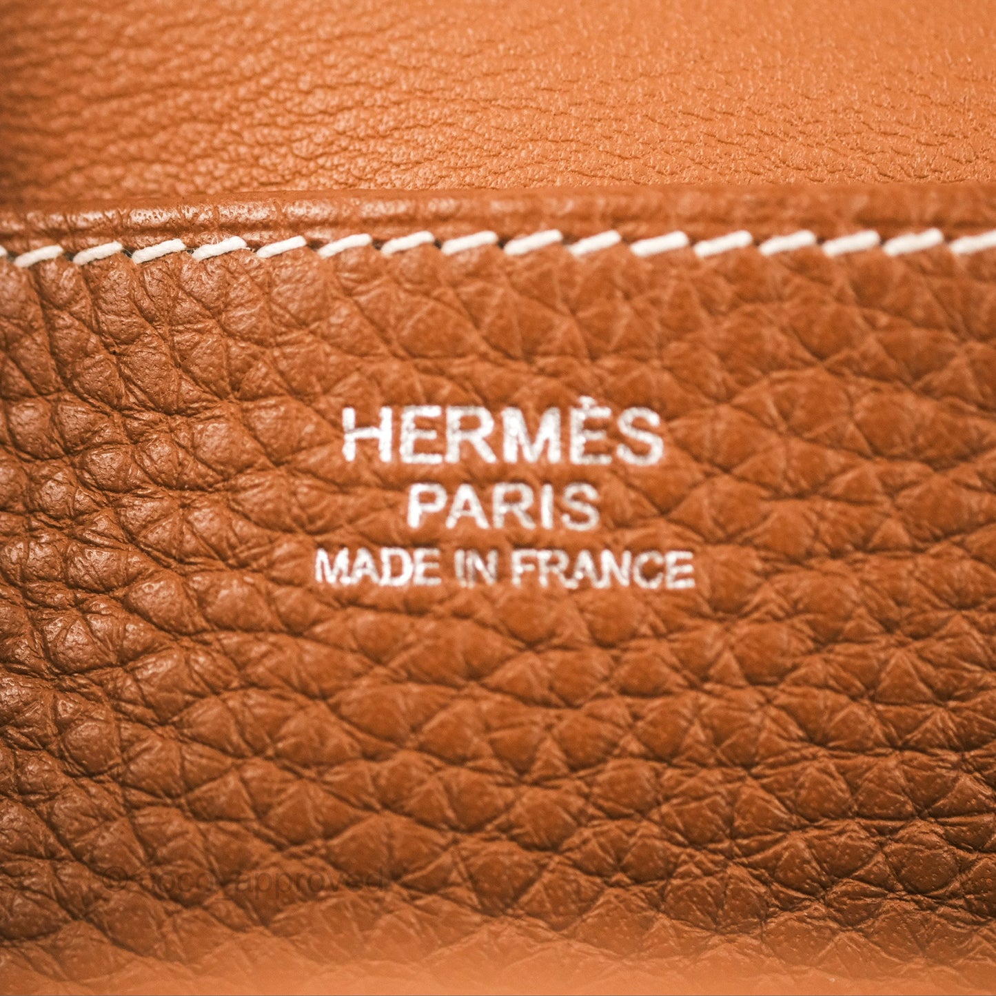 Hermès Halzan 31 Gold Clemence Palladium Hardware