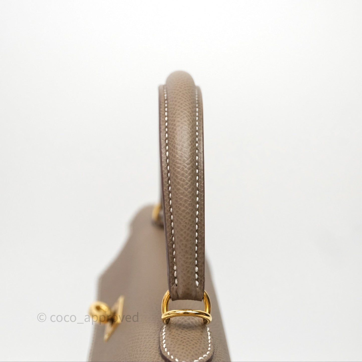 Hermès Kelly 25 Sellier Etoupe 18 Epsom Gold Hardware