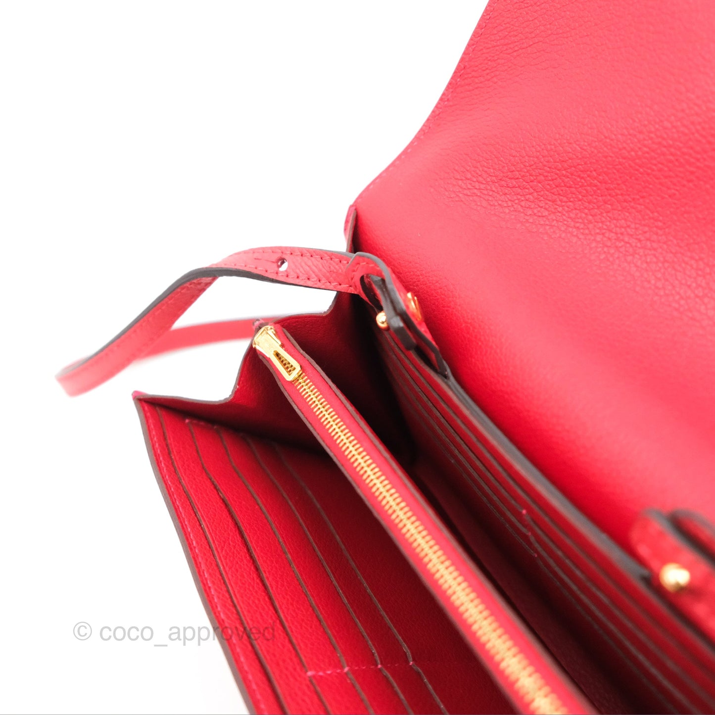 Hermès Constance Long Wallet Rouge Casaque Evercolour Gold Hardware