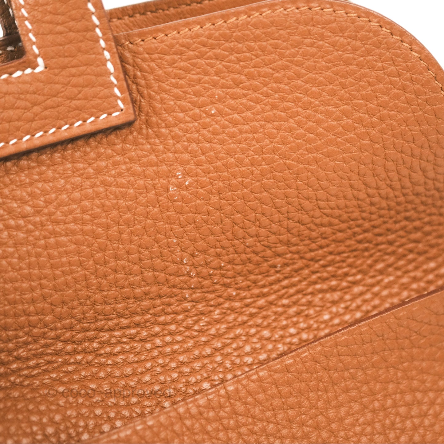 Hermès Halzan 31 Gold Clemence Palladium Hardware