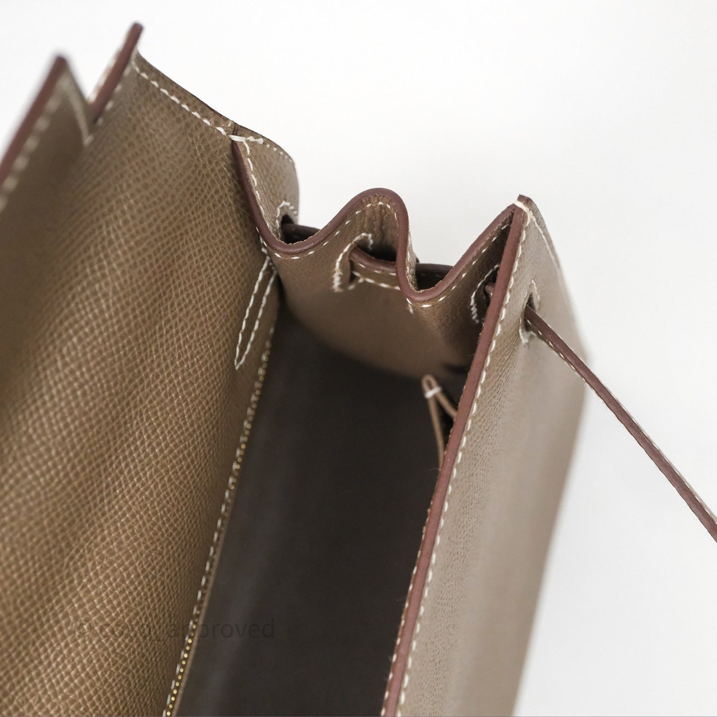 Hermès Kelly 25 Sellier Etoupe 18 Epsom Gold Hardware