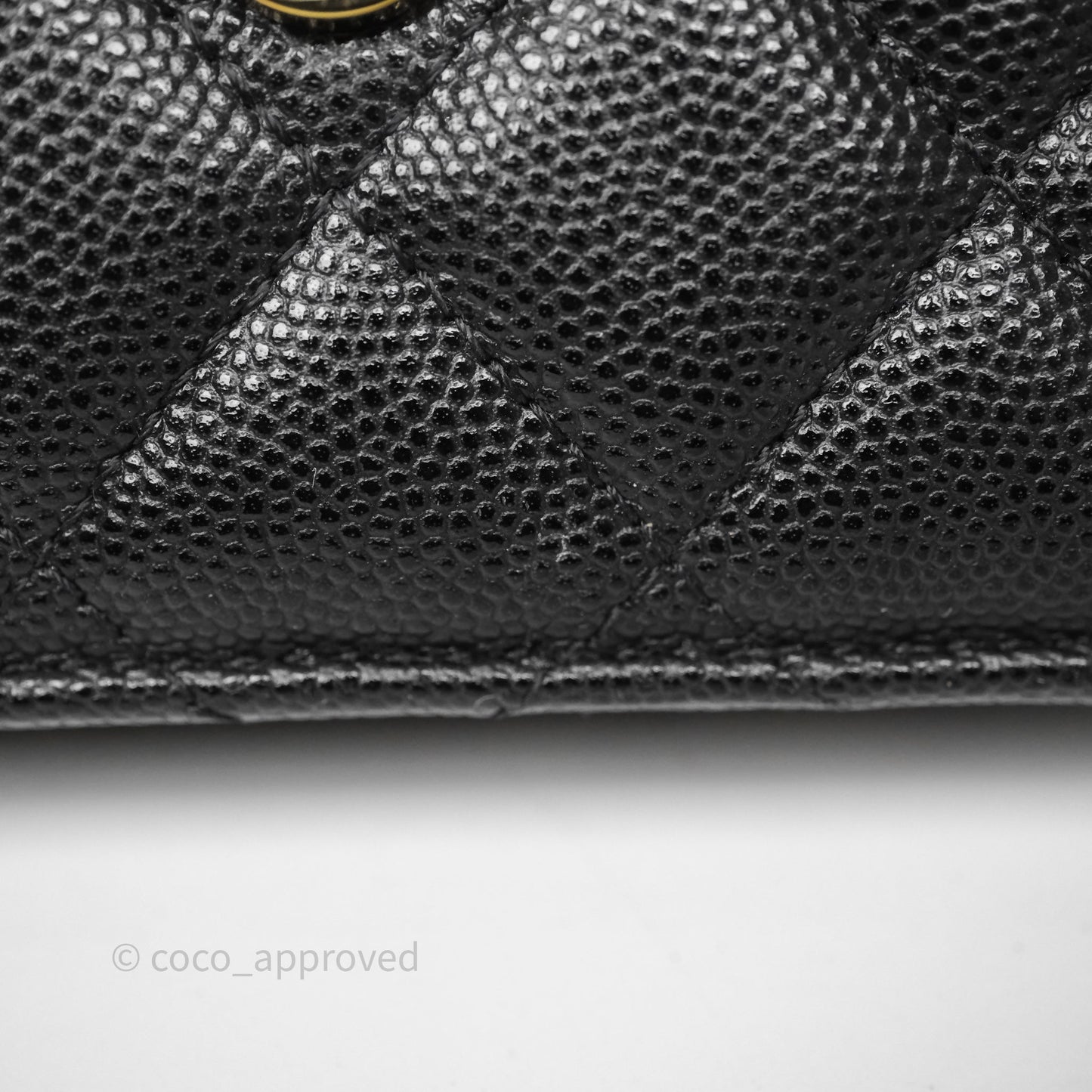 Chanel Quilted WOC with Charms Black Caviar Gold Hardware