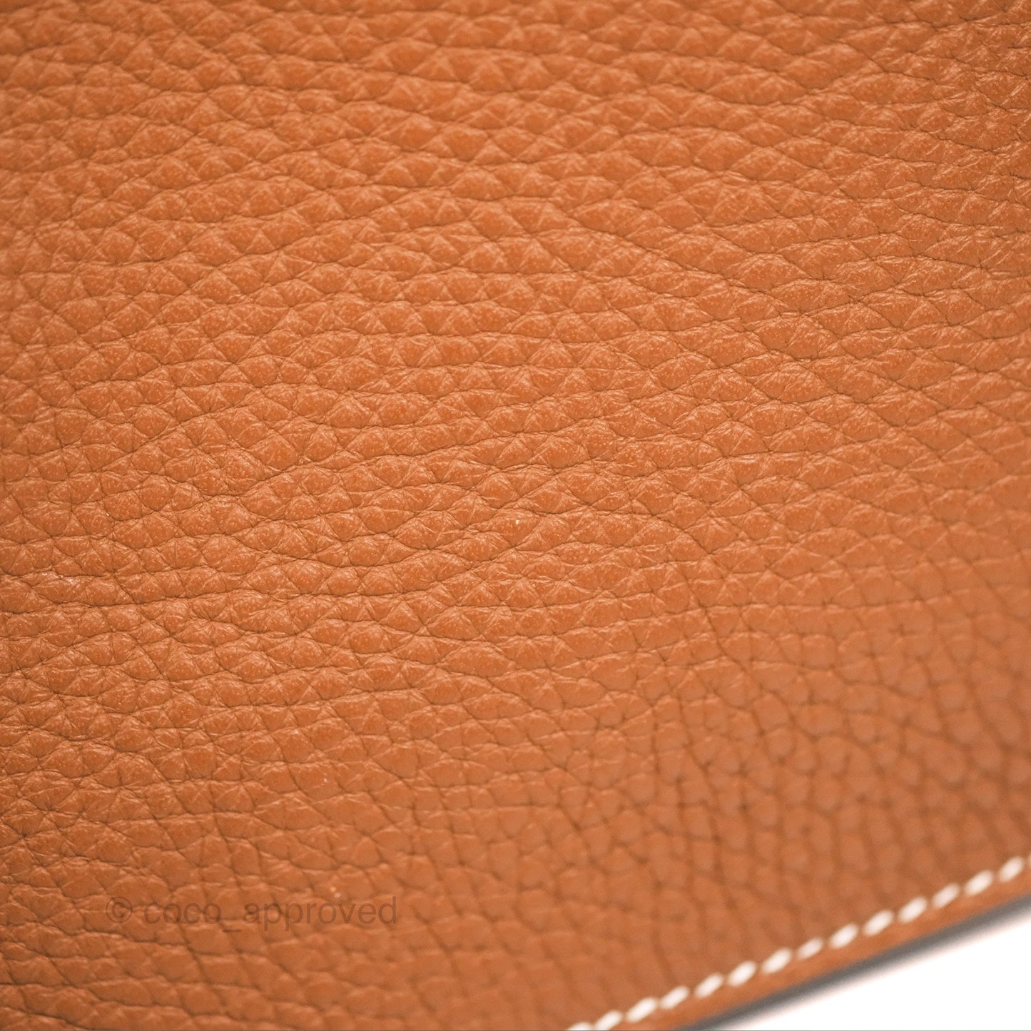 Hermès Halzan 31 Gold Clemence Palladium Hardware