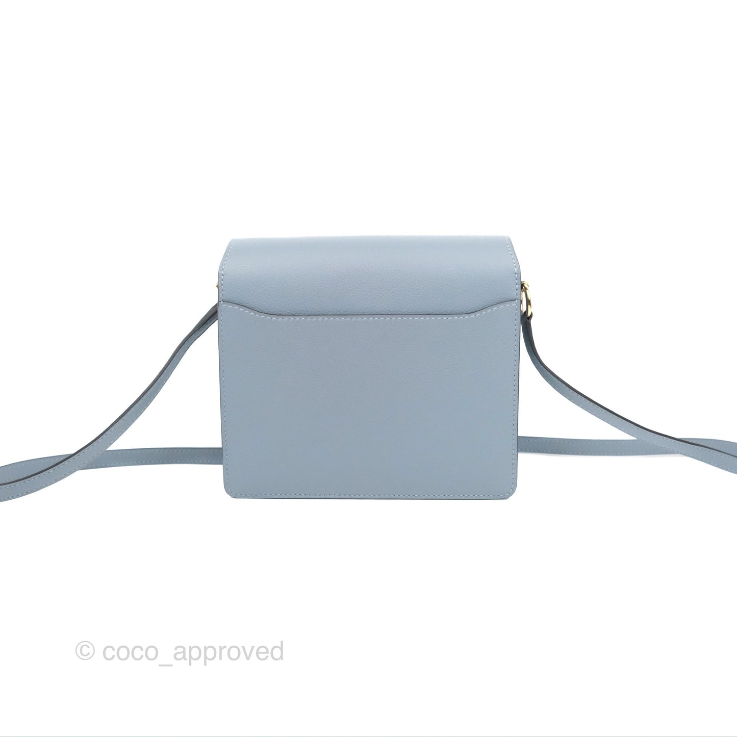 Hermès Roulis Mini 18 Bleu Lin Evercolour Gold Hardware
