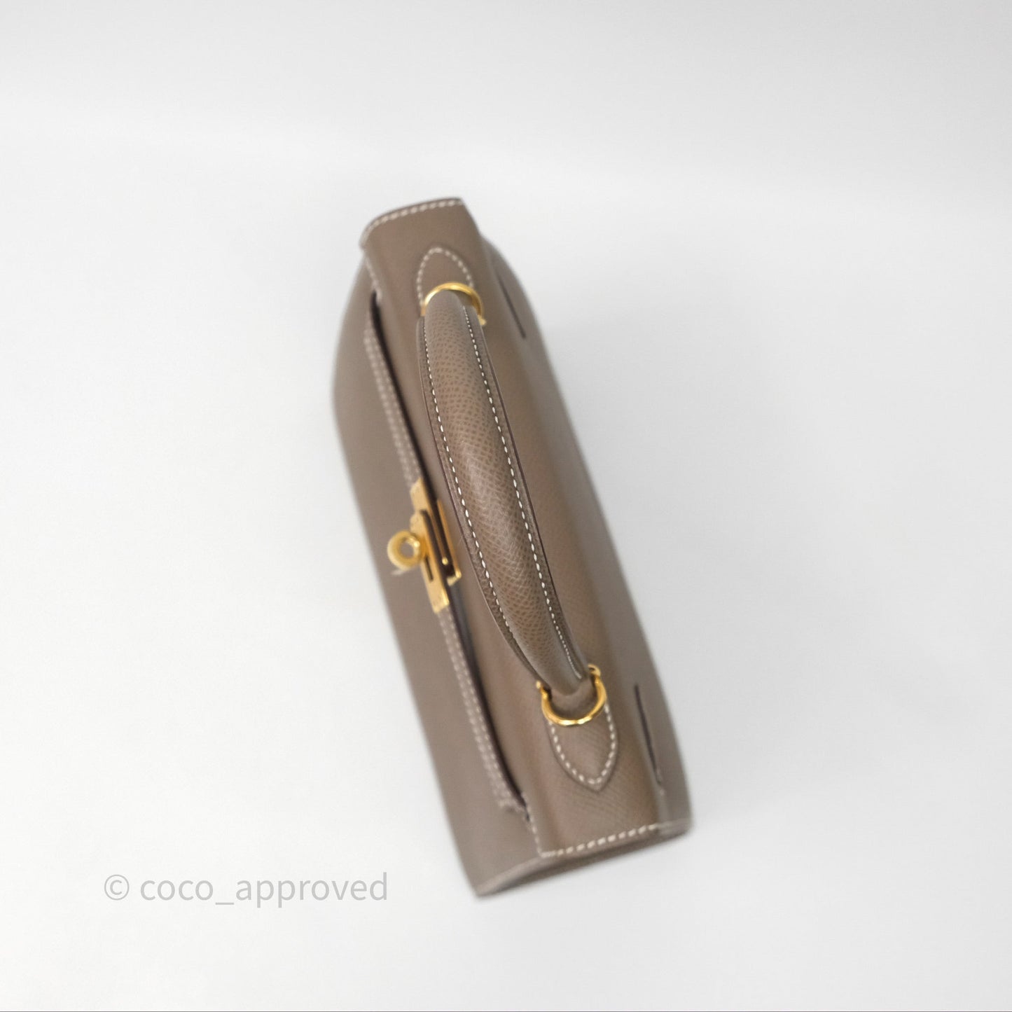 Hermès Kelly 25 Sellier Etoupe 18 Epsom Gold Hardware