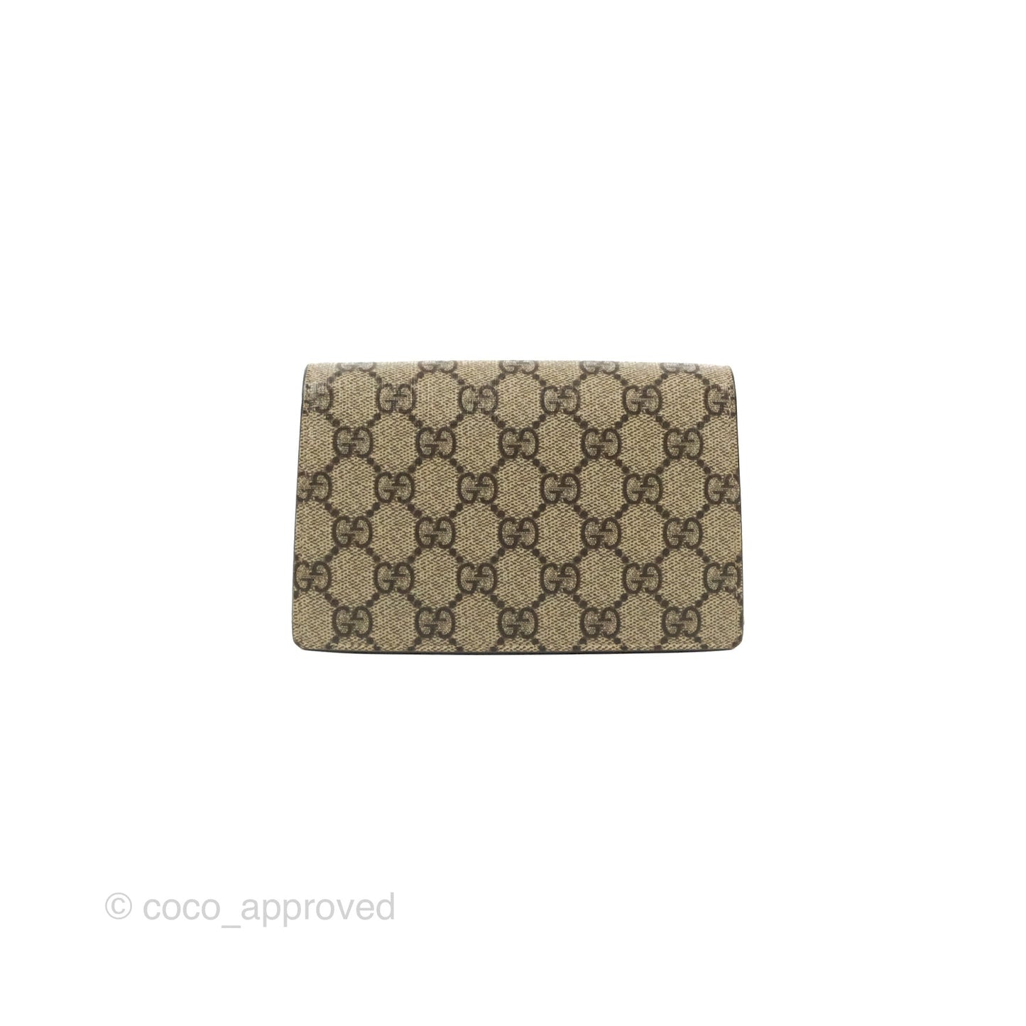 Gucci Dionysus GG Supreme Super Mini Crossbody Bag Ruthenium Hardware