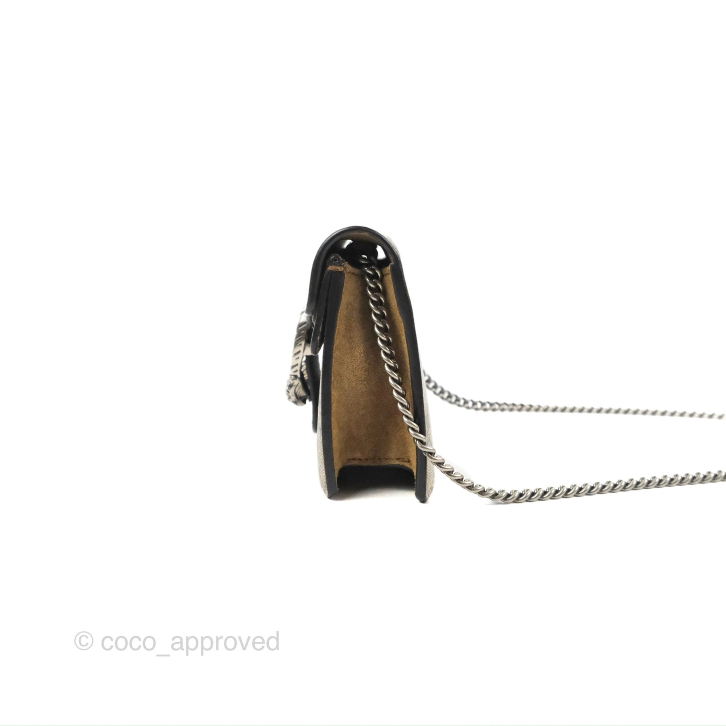 Gucci Dionysus GG Supreme Super Mini Crossbody Bag Ruthenium Hardware