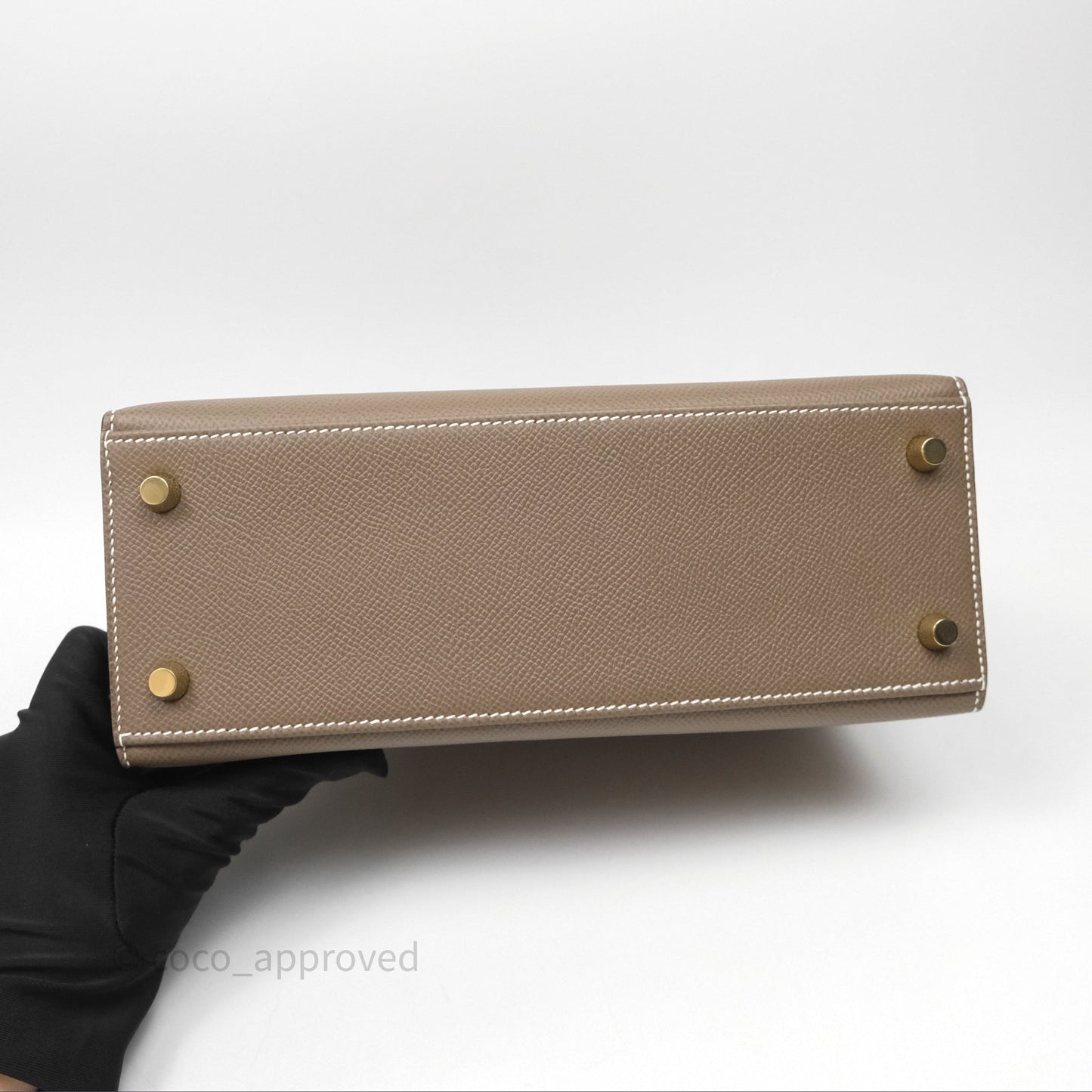 Hermès Kelly 25 Sellier Etoupe 18 Epsom Gold Hardware
