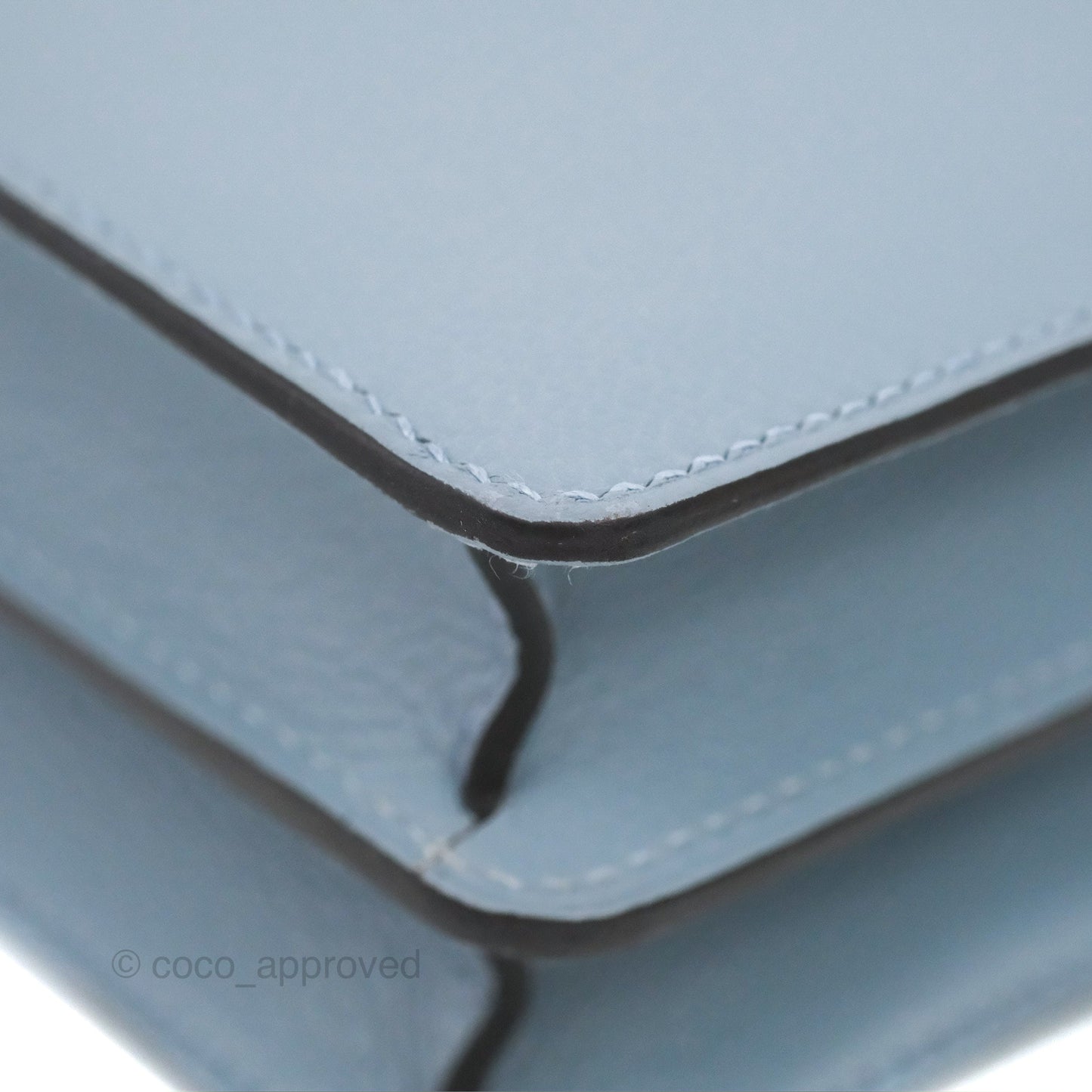 Hermès Roulis Mini 18 Bleu Lin Evercolour Gold Hardware