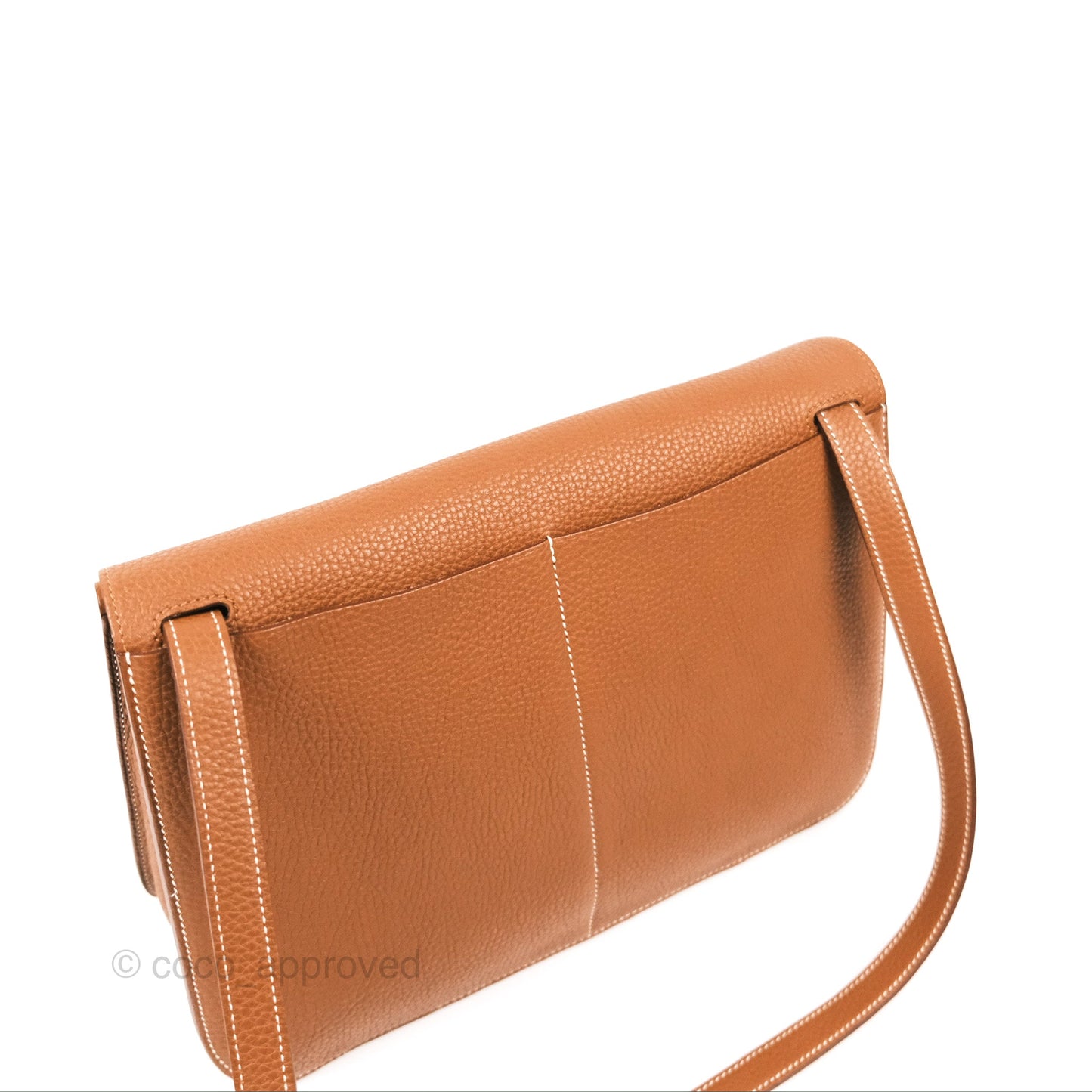 Hermès Halzan 31 Gold Clemence Palladium Hardware
