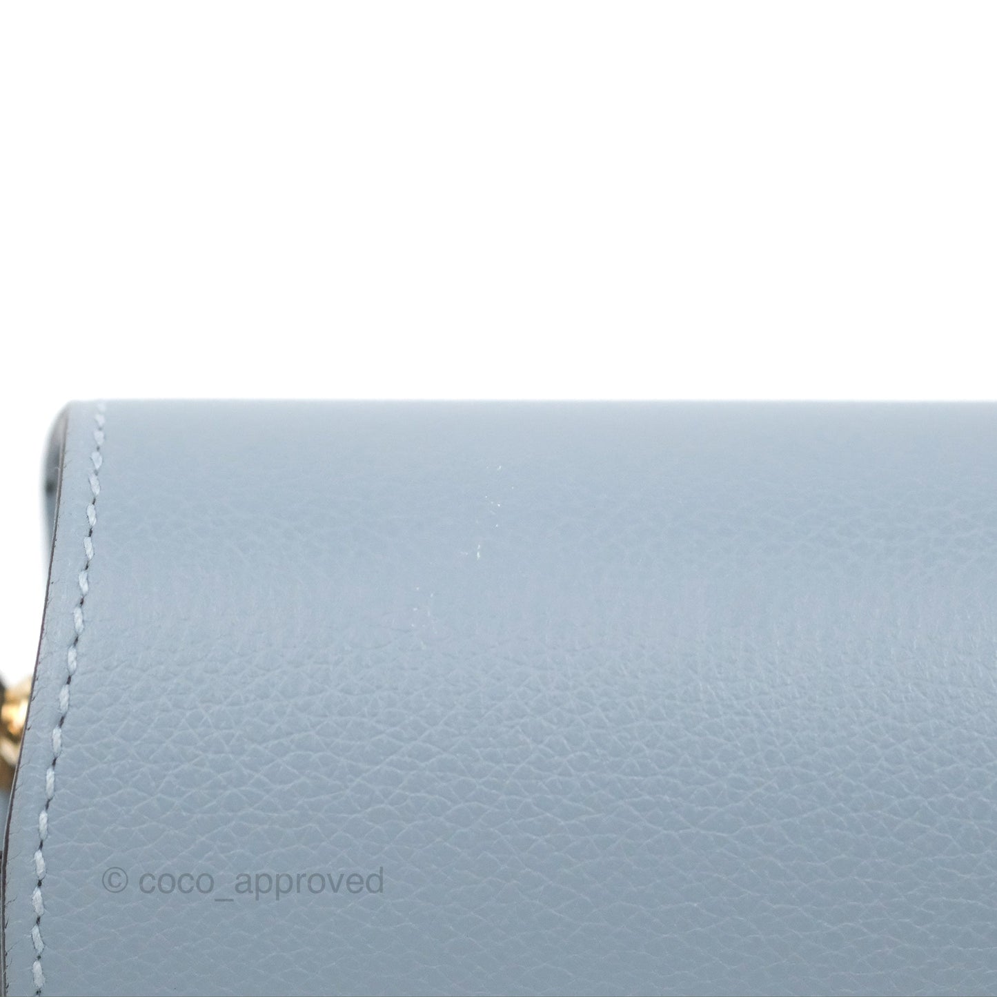 Hermès Roulis Mini 18 Bleu Lin Evercolour Gold Hardware