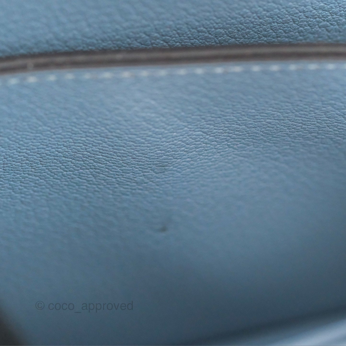 Hermès Roulis Mini 18 Bleu Lin Evercolour Gold Hardware
