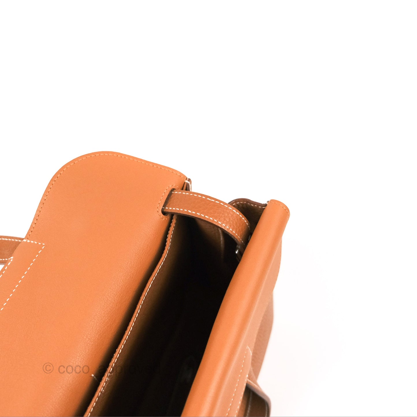 Hermès Halzan 31 Gold Clemence Palladium Hardware