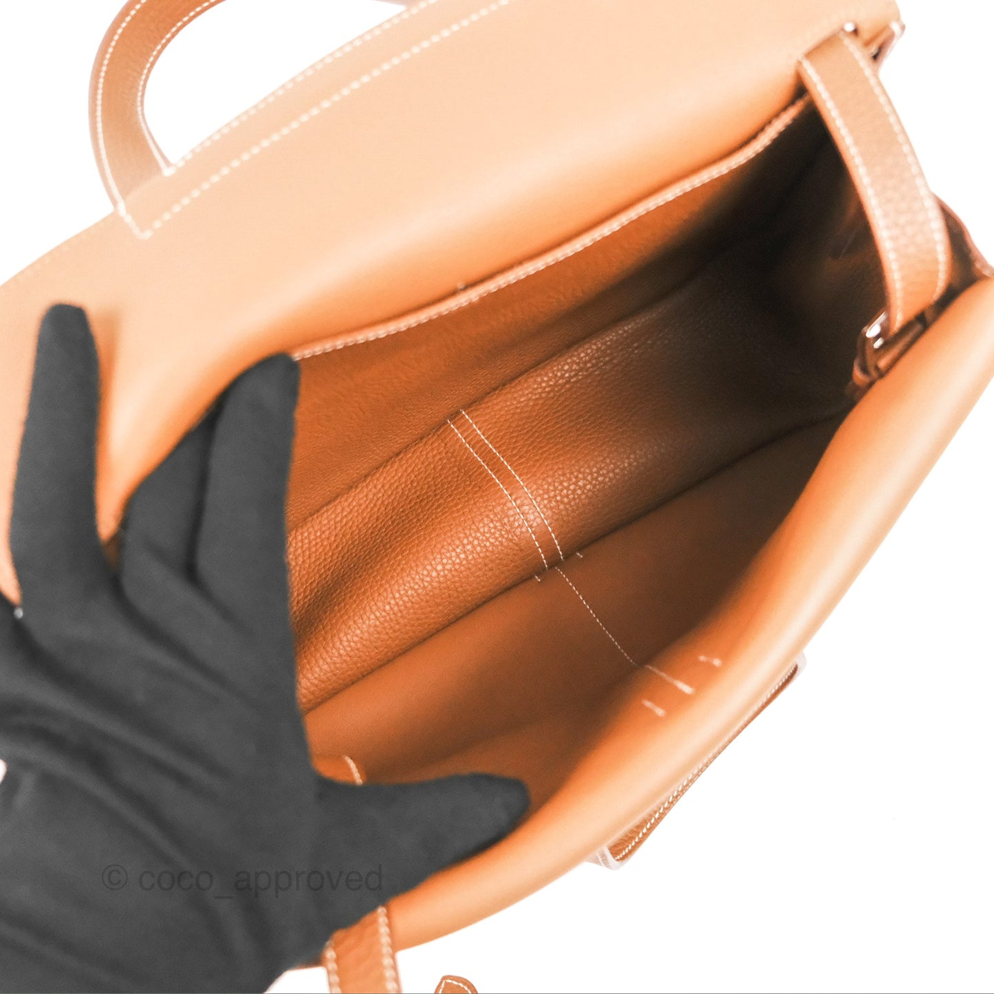 Hermès Halzan 31 Gold Clemence Palladium Hardware