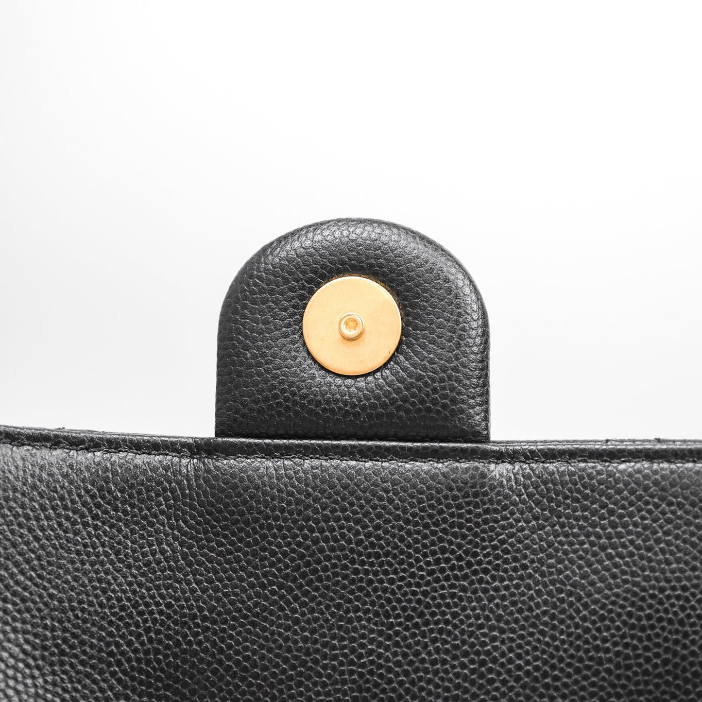 Chanel 25 Small Black Caviar Aged Gold Hardware