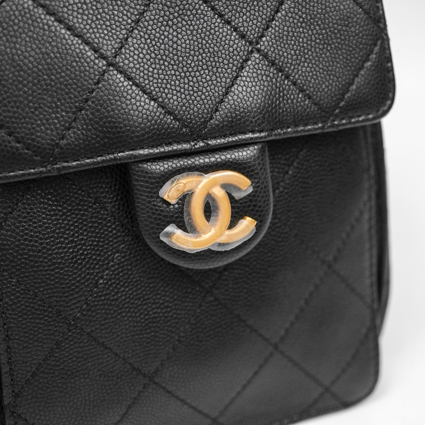 Chanel 25 Small Black Caviar Aged Gold Hardware