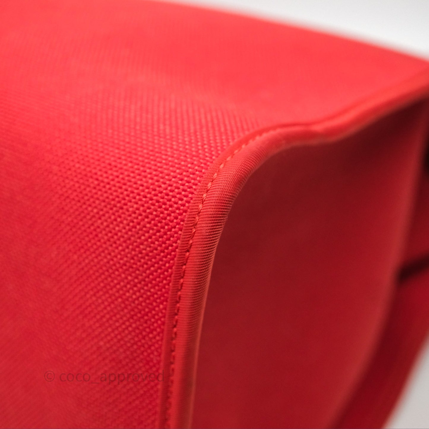 Hermès Herbag Zip 39 Red/Natural Canvas Palladium Hardware