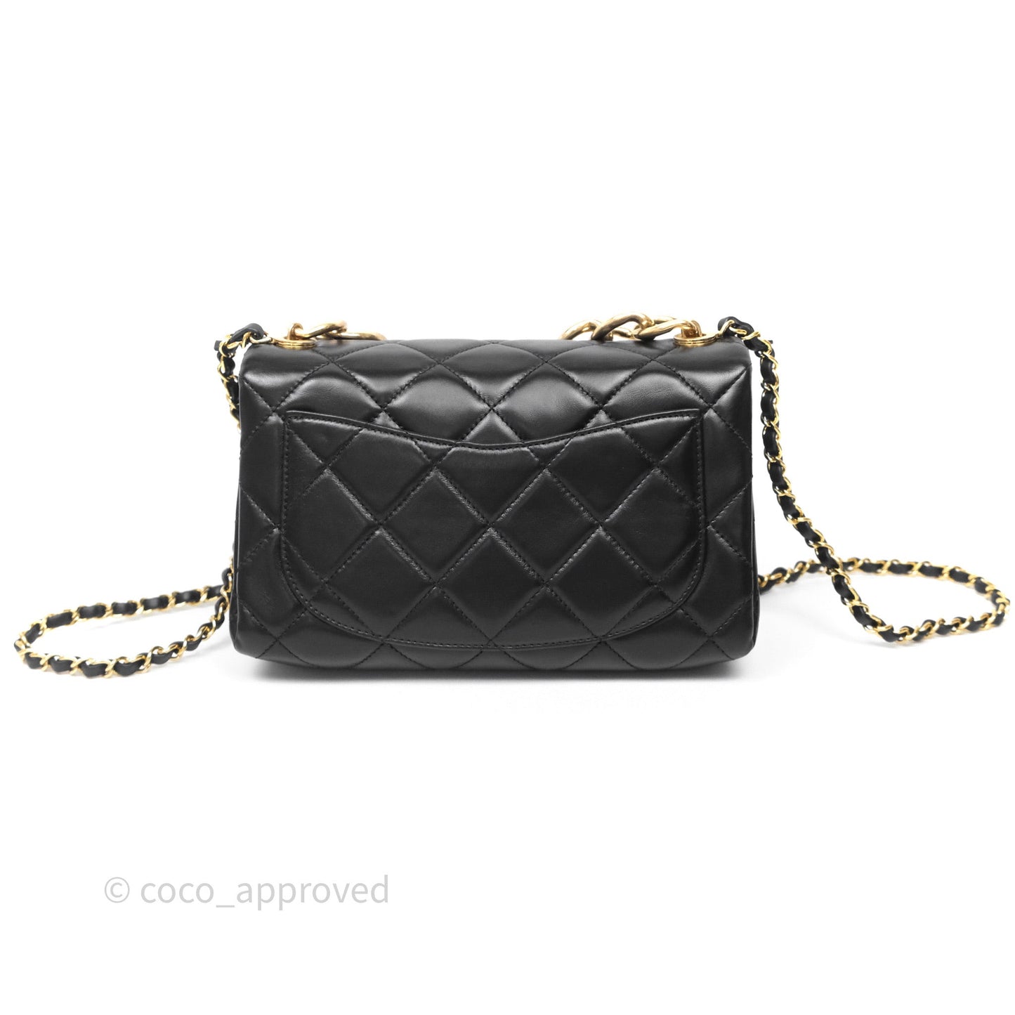 Chanel Quilted Color Match Flap Black Lambskin Gold Hardware