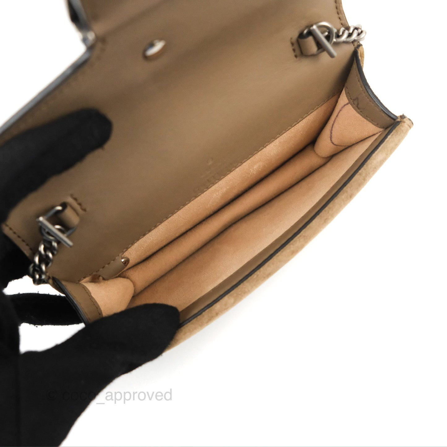 Gucci Dionysus GG Supreme Super Mini Crossbody Bag Ruthenium Hardware