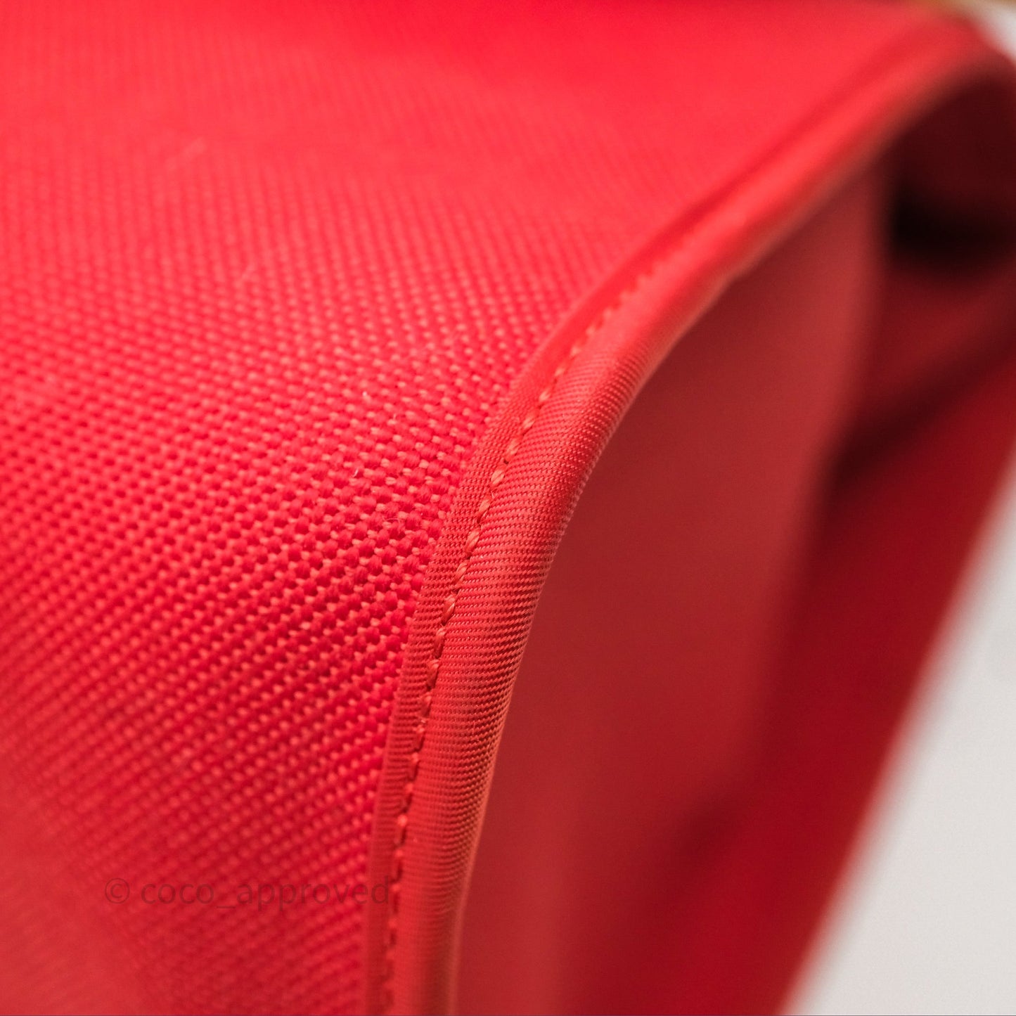Hermès Herbag Zip 39 Red/Natural Canvas Palladium Hardware