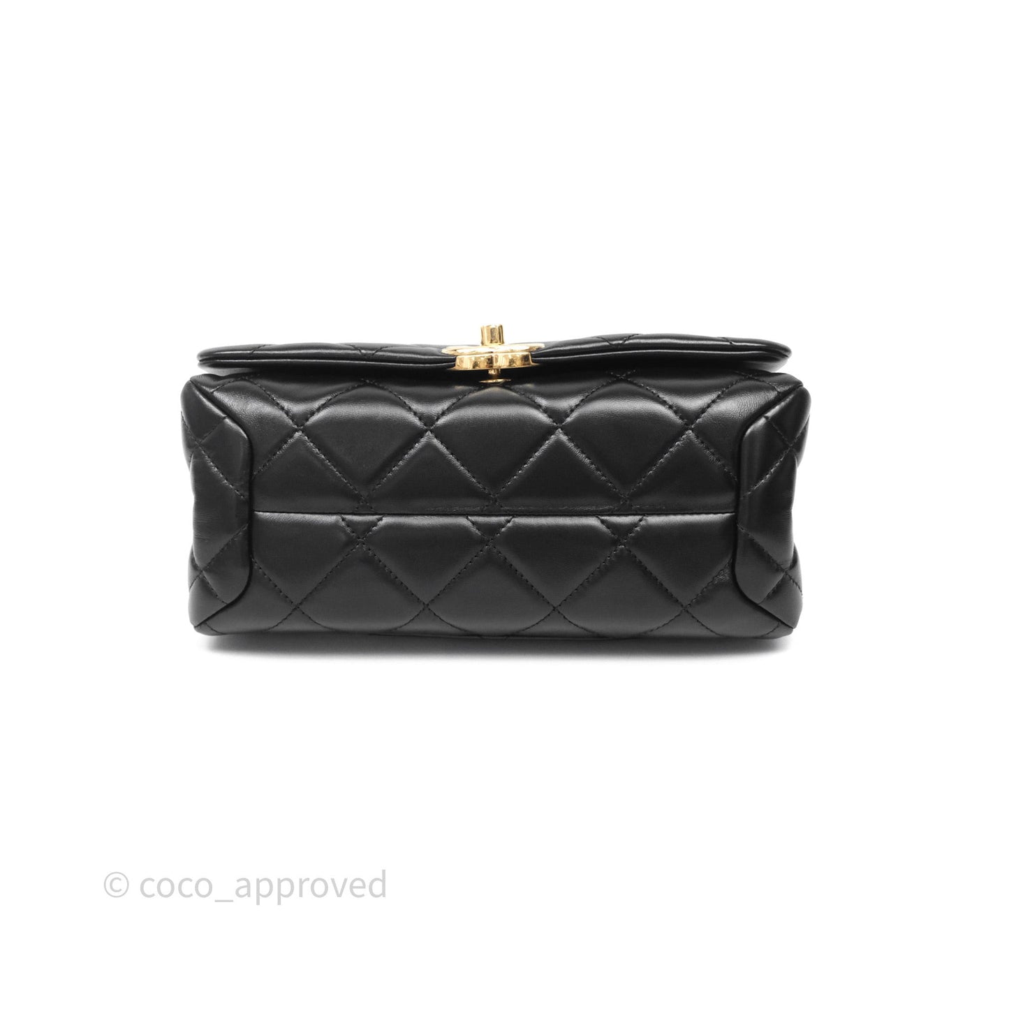 Chanel Quilted Color Match Flap Black Lambskin Gold Hardware