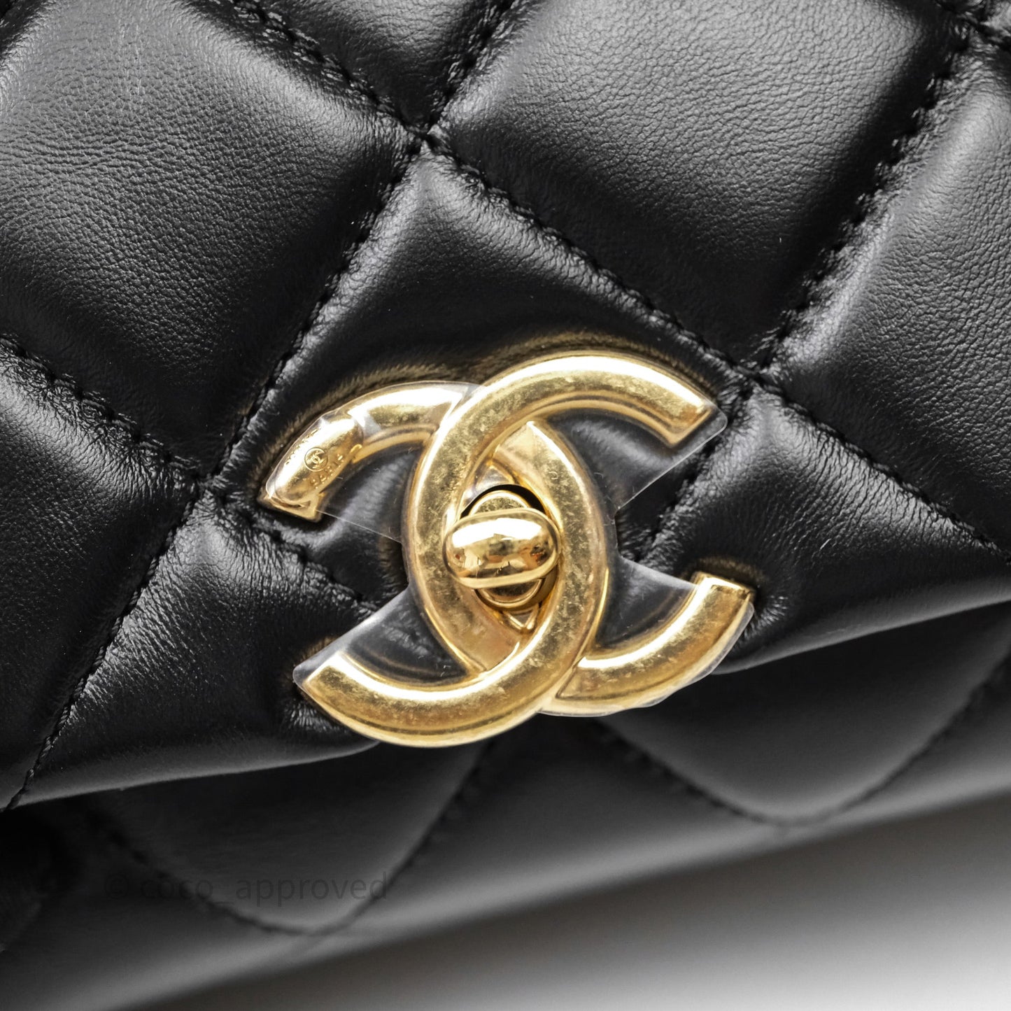 Chanel Quilted Color Match Flap Black Lambskin Gold Hardware