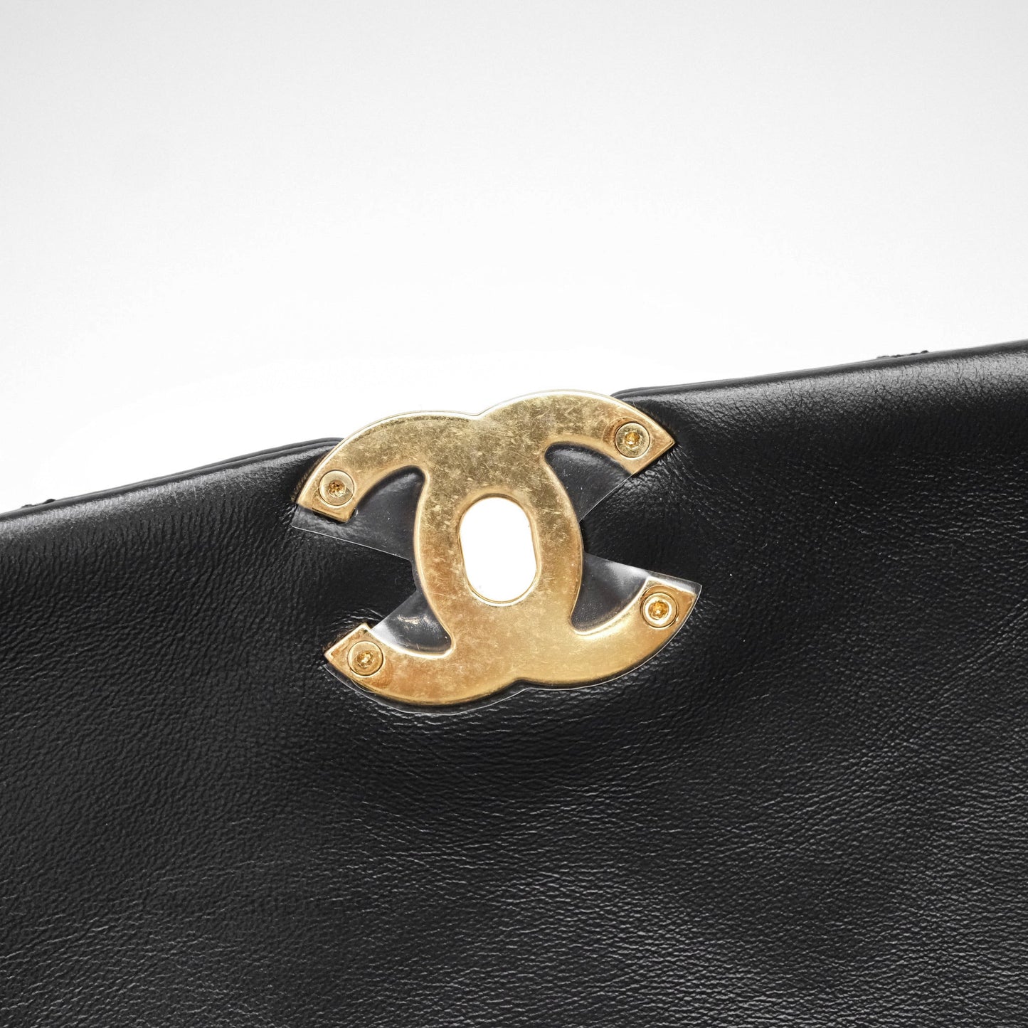 Chanel Quilted Color Match Flap Black Lambskin Gold Hardware