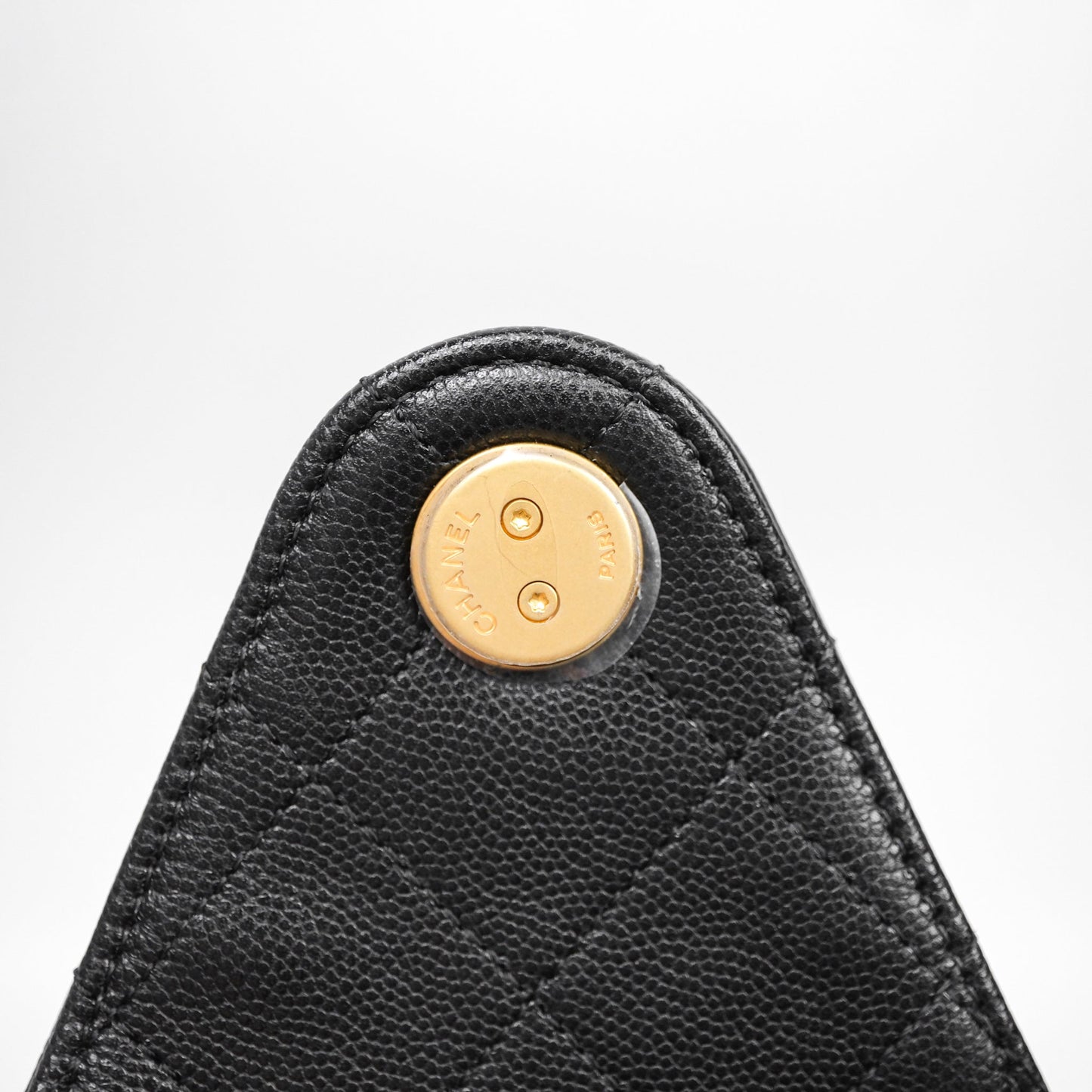 Chanel 25 Small Black Caviar Aged Gold Hardware